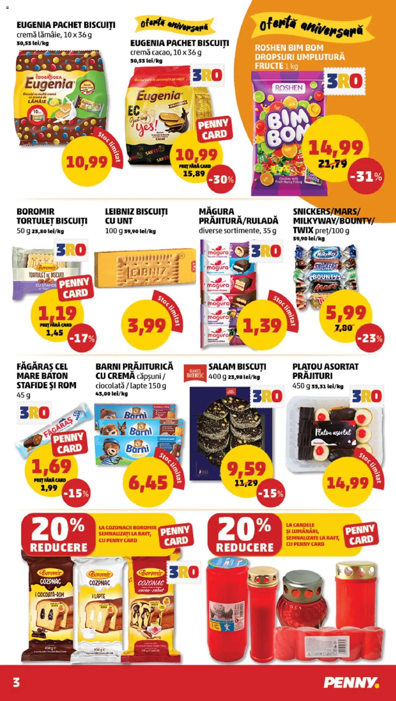 Catalog PENNY Market 4 - 9 Iunie 2025 | Pagina 3 | Produse: Unt, Rom, Căpșuni, Biscuiți
