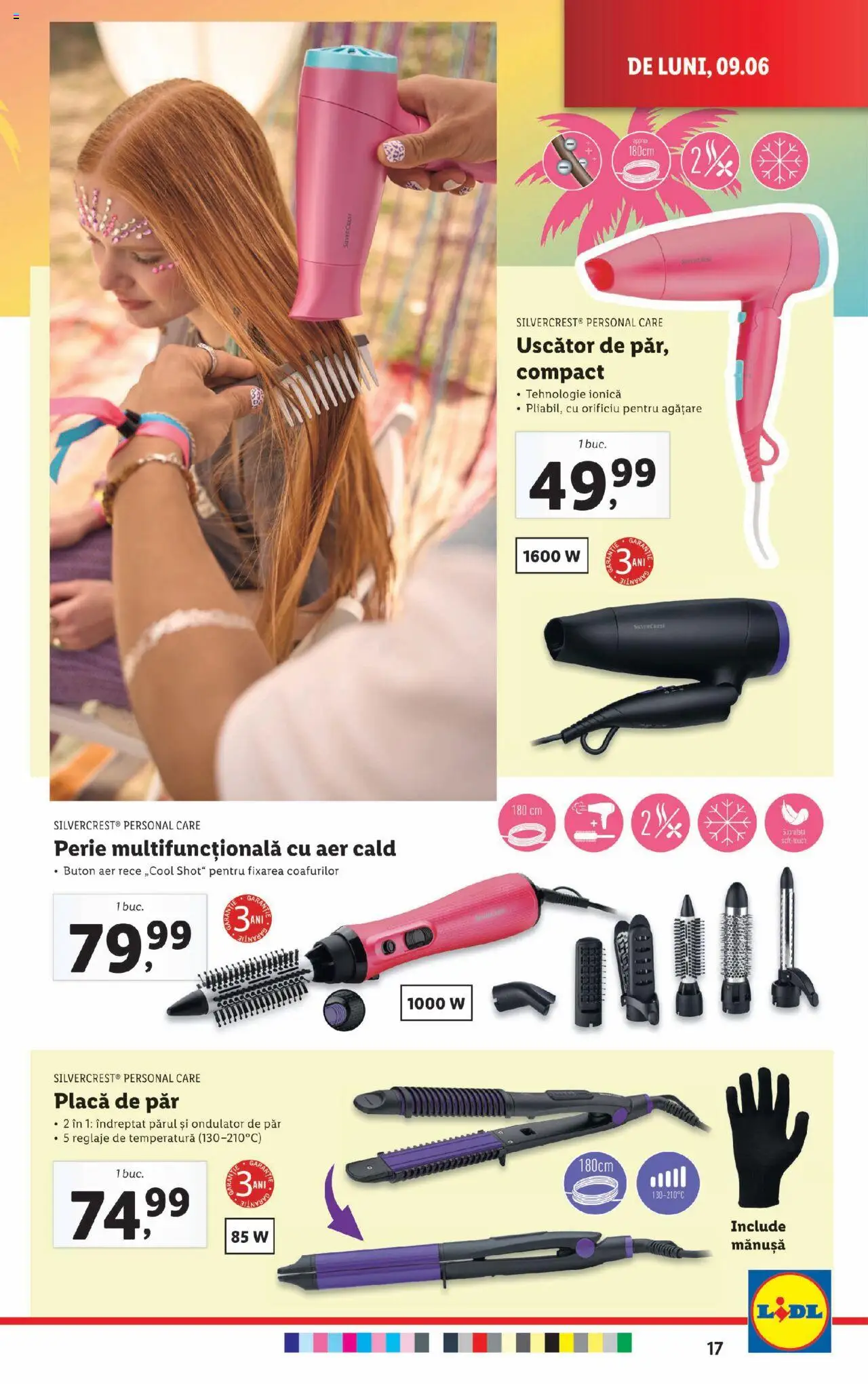 Catalog LIDL 9 - 14 Iunie 2025 | Pagina 17 | Produse: Uscător, Ondulator, Perie