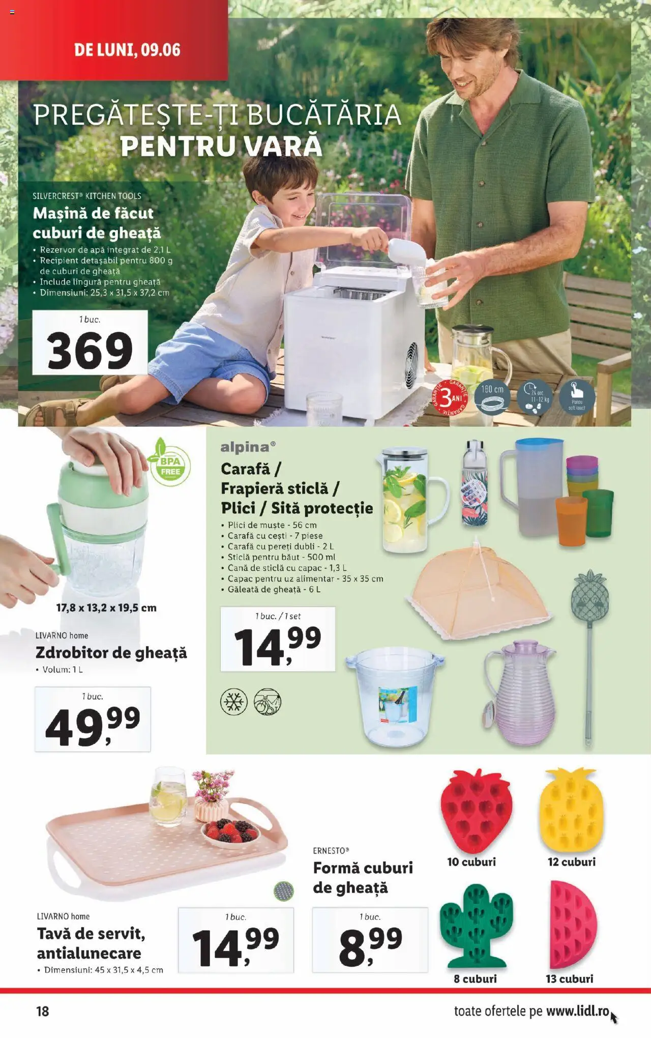 Catalog LIDL 9 - 14 Iunie 2025 | Pagina 18 | Produse: Pepino, Sită, Carafă, Apă