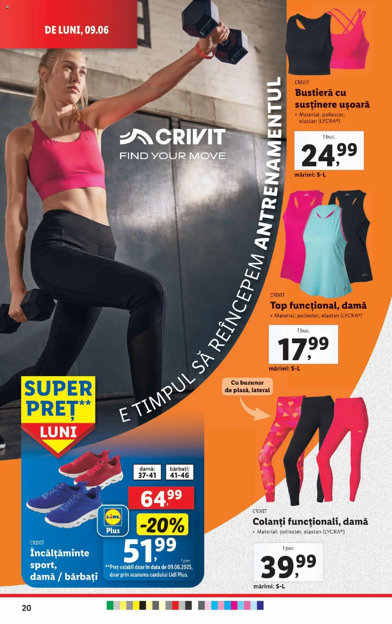 Catalog LIDL 9 - 14 Iunie 2025 | Pagina 20 | Produse: Bustieră, Top, Bornoz takımı, Colanți