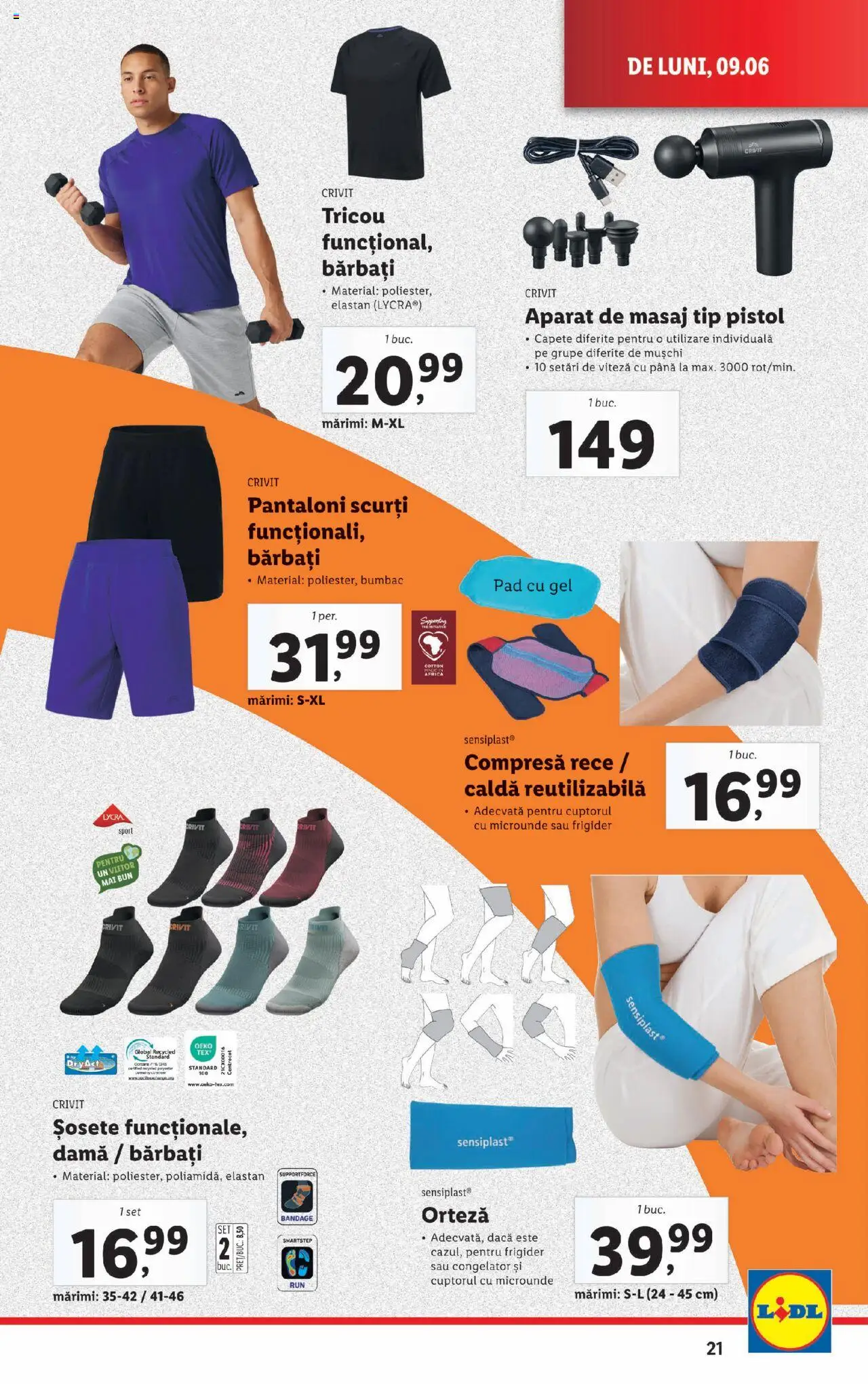 Catalog LIDL 9 - 14 Iunie 2025 | Pagina 21 | Produse: Frigider, Tricou, Pantaloni scurți, Șosete