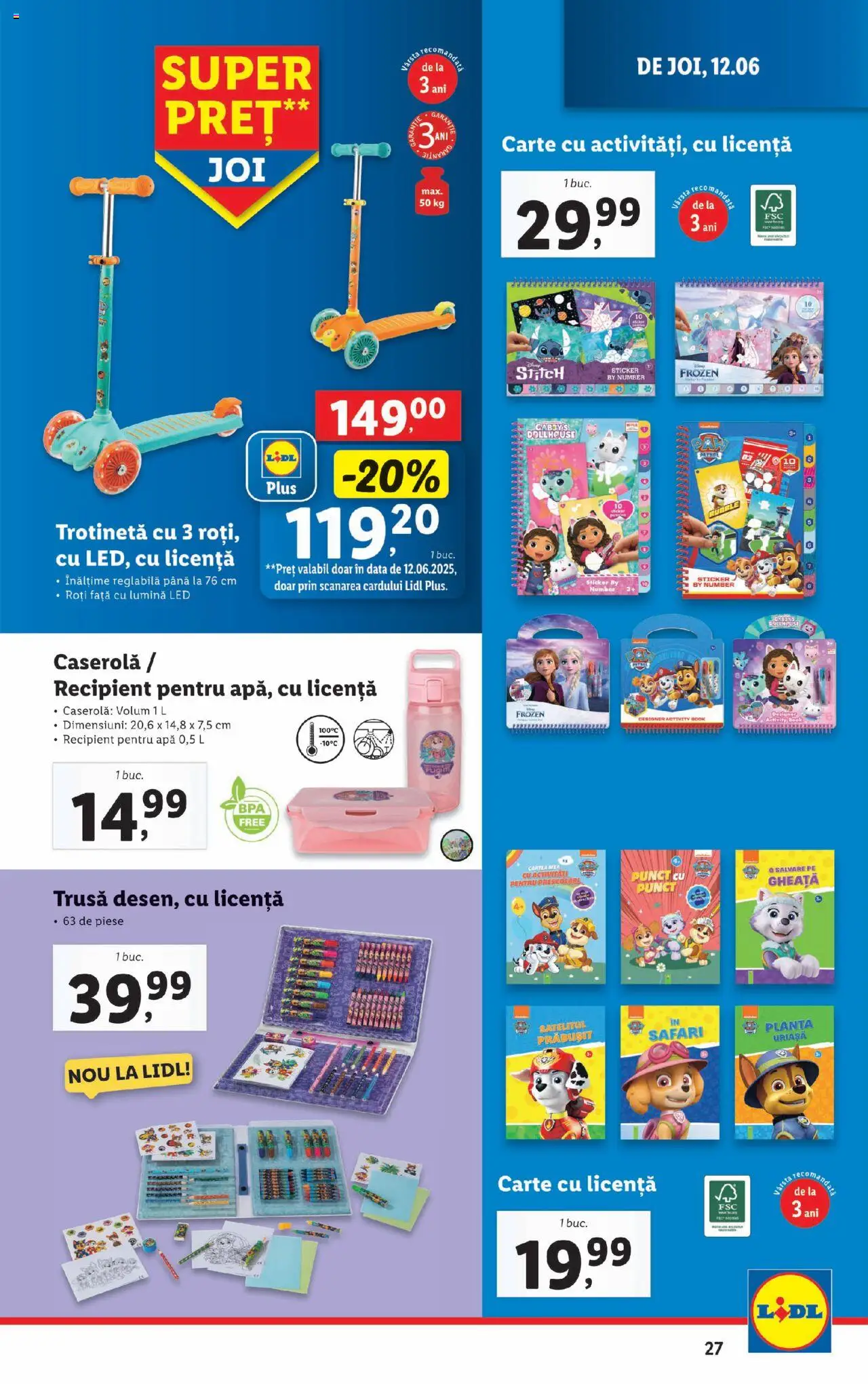Catalog LIDL 9 - 14 Iunie 2025 | Pagina 27 | Produse: Tavuk suyu, Babak, Trotinetă, Apă