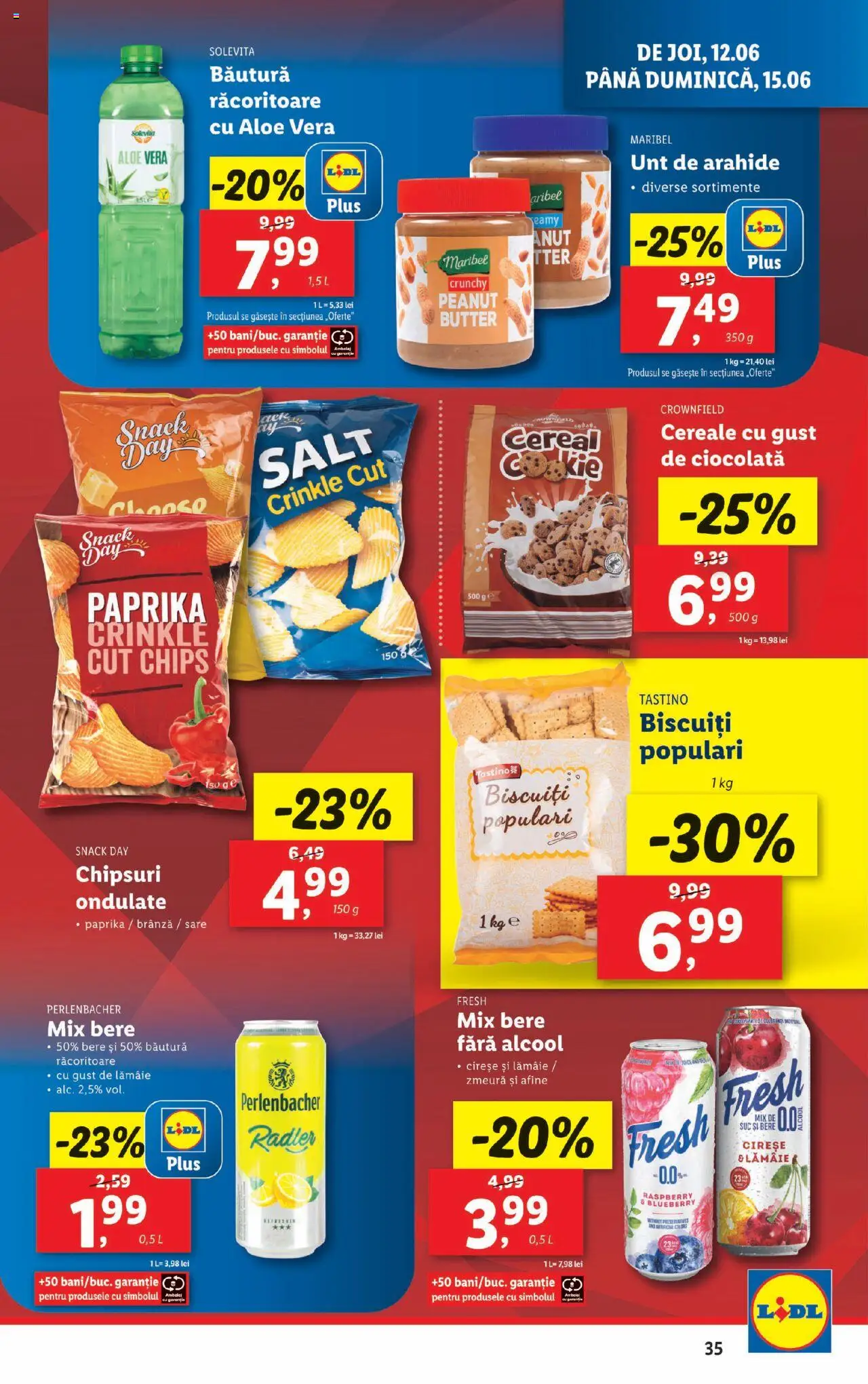 Catalog LIDL 9 - 14 Iunie 2025 | Pagina 35 | Produse: Ciocolată, Biscuiți, Cireșe, Sare
