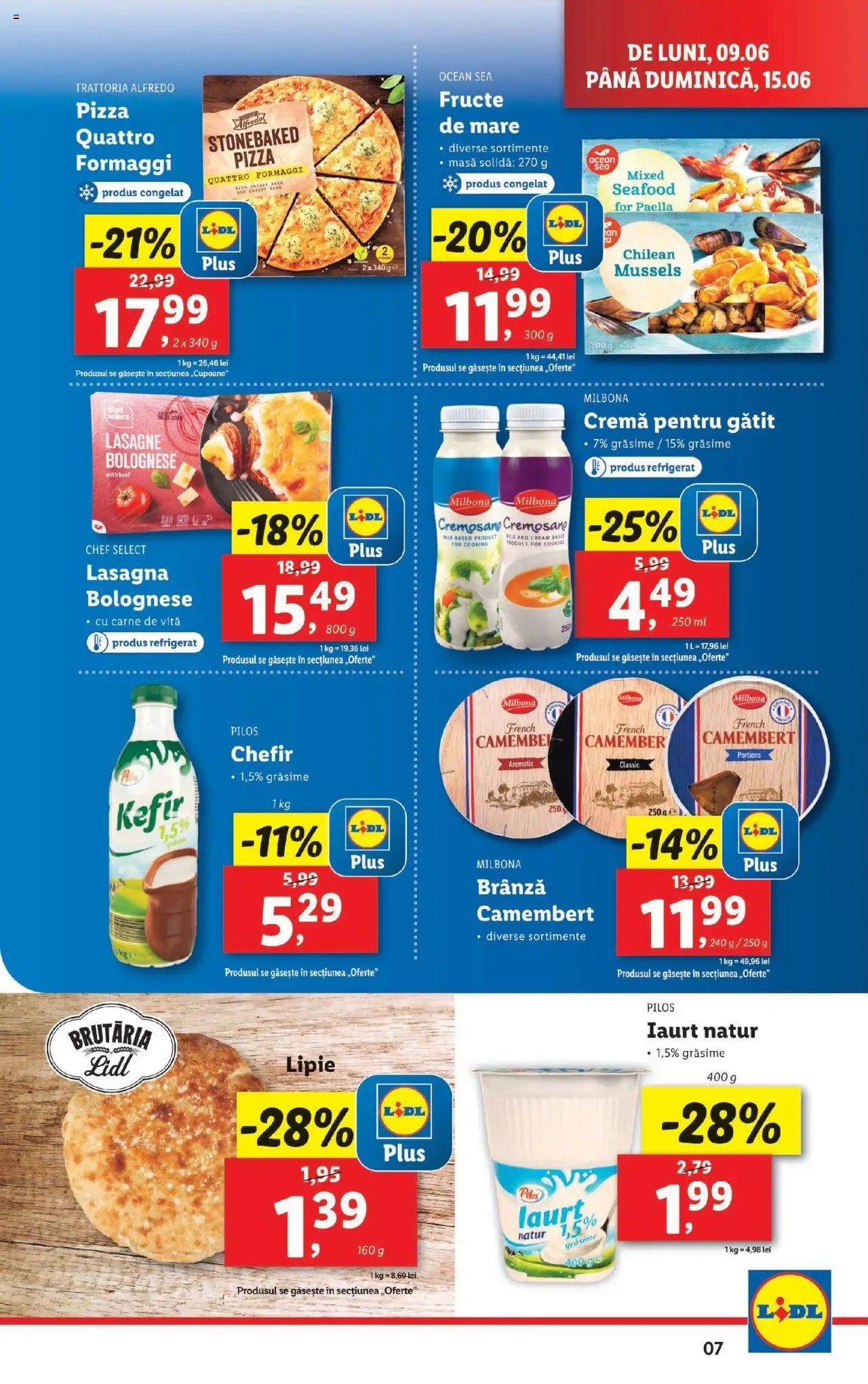 Catalog LIDL 9 - 14 Iunie 2025 | Pagina 7 | Produse: Toplar, Cremă, Pizza, Fructe