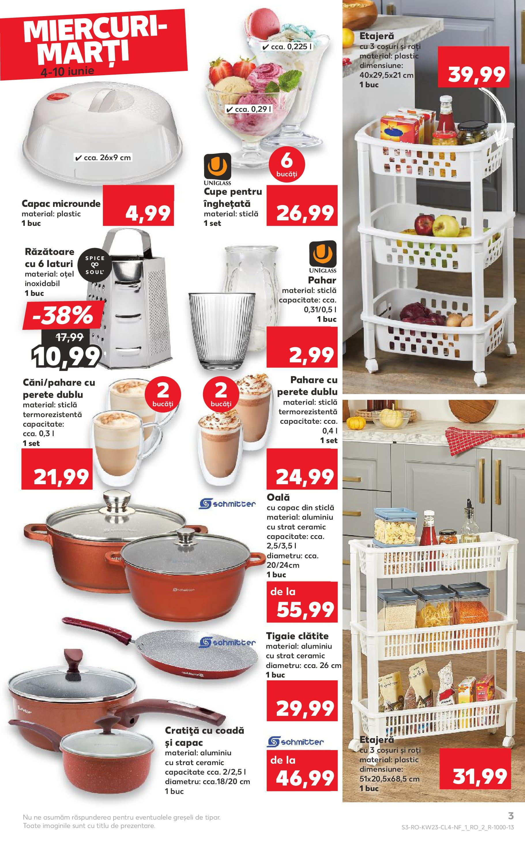 Catalog Kaufland 4 - 9 Iunie 2025 | Pagina 3 | Produse: Tigaie, Răzătoare, Etajeră, Clătite