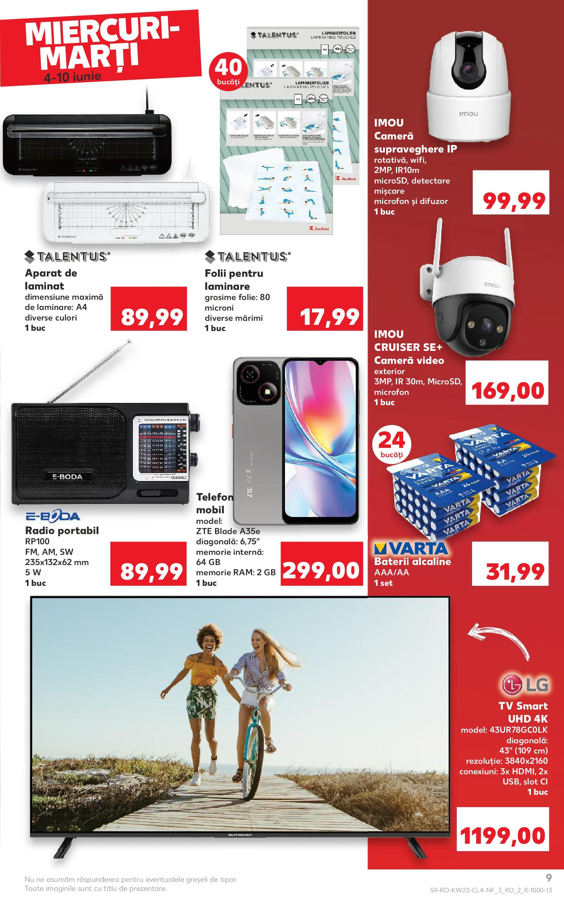 Catalog Kaufland 4 - 9 Iunie 2025 | Pagina 9 | Produse: Telefon, Memorie, Radio, Difuzor