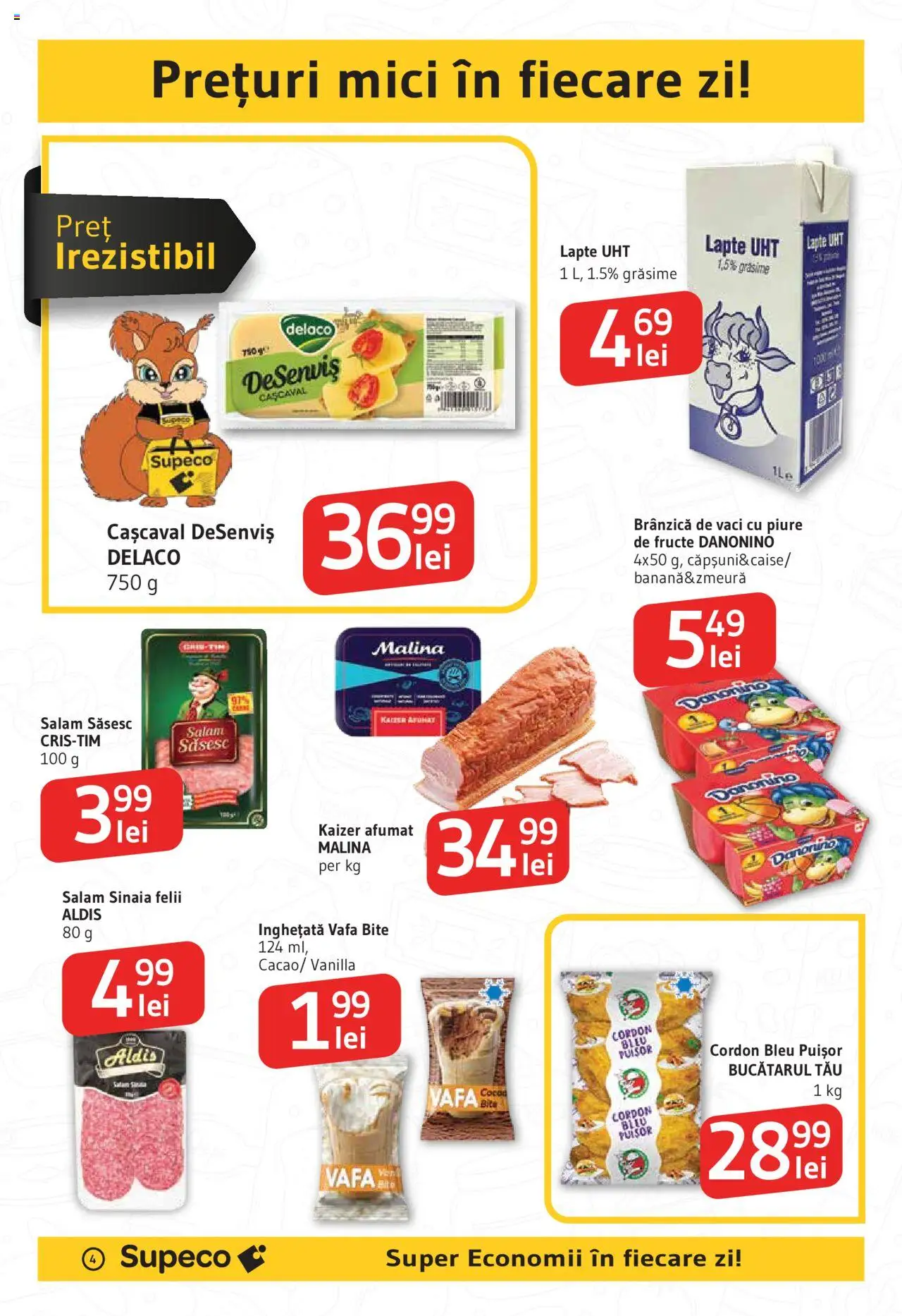Catalog Supeco 5 - 17 Iunie 2025 | Pagina 4 | Produse: Light Kedi Konservesi, Cașcaval, Lapte, Salam
