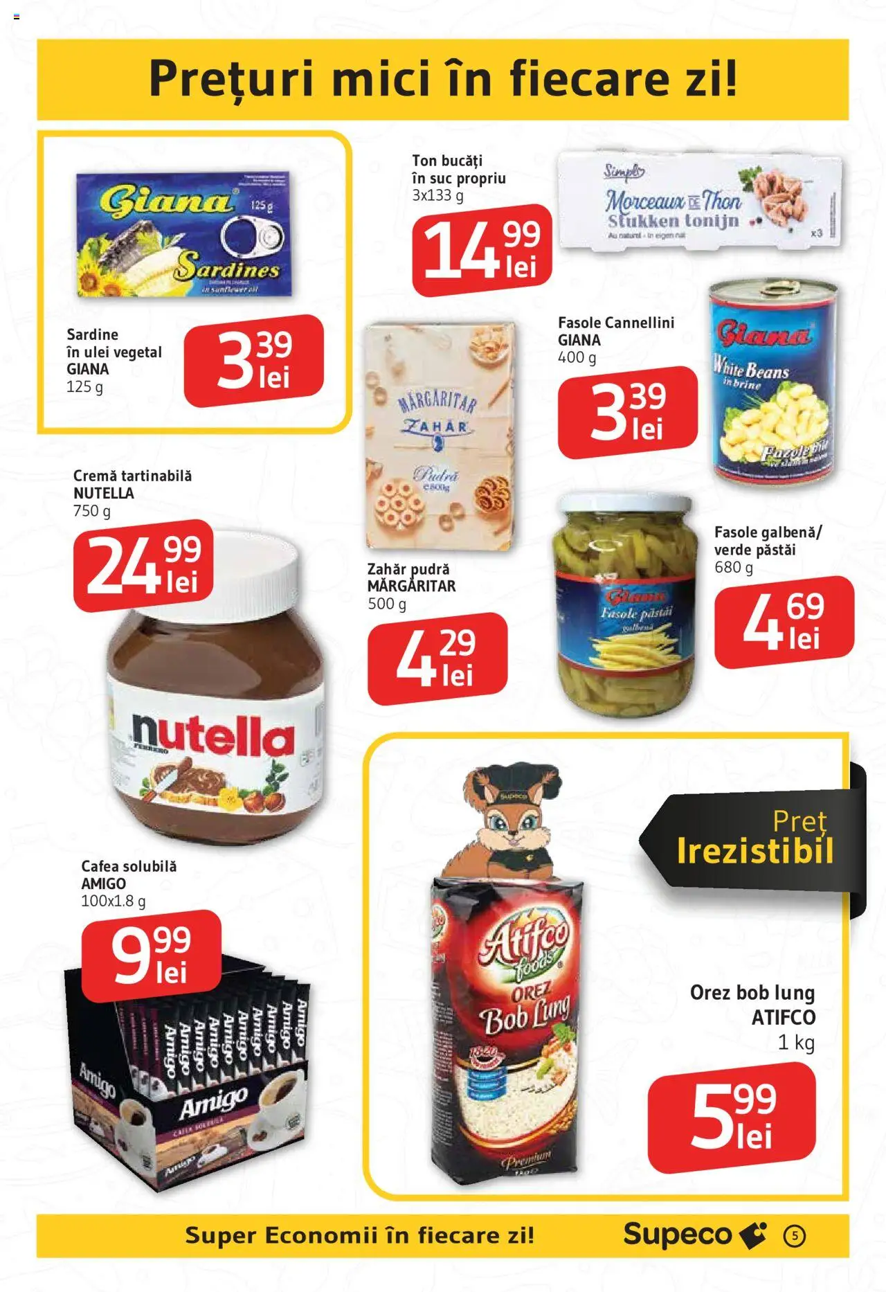 Catalog Supeco 5 - 17 Iunie 2025 | Pagina 5 | Produse: Pudră, Cafea, Suc, Zahăr