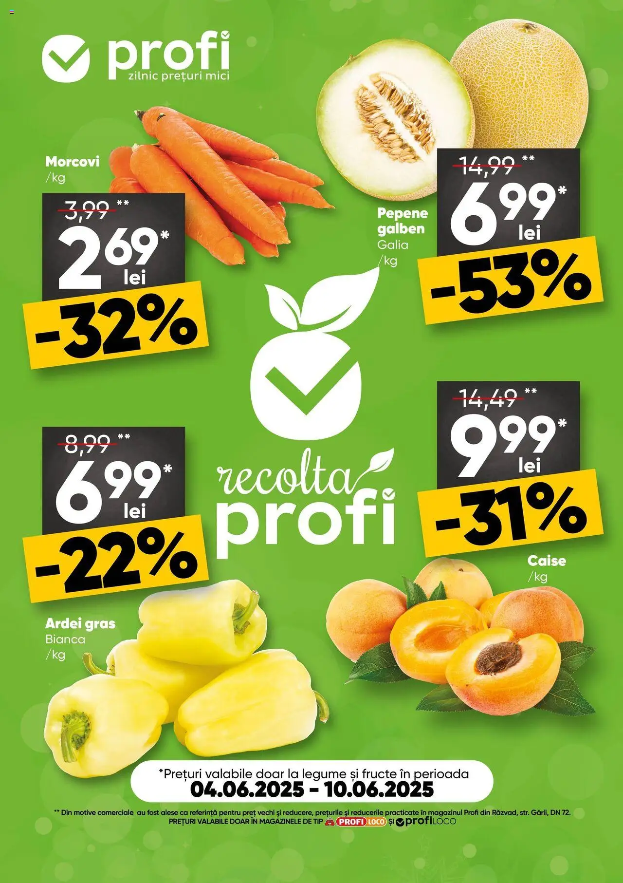Catalog Profi 4 - 9 Iunie 2025 | Pagina 1 | Produse: Pepene Galben, Ardei, Morcovi, Fructe