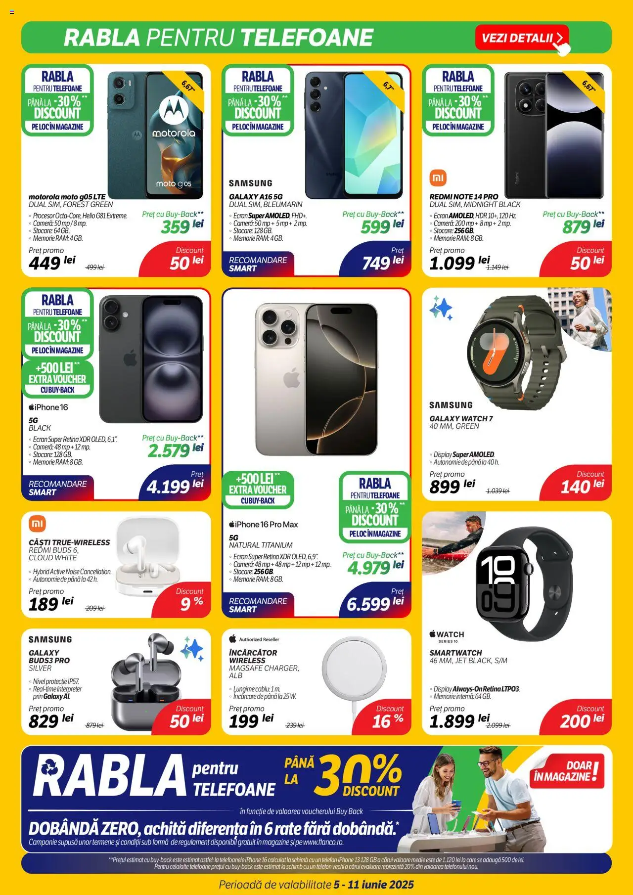 Catalog Flanco 5 - 10 Iunie 2025 | Pagina 2 | Produse: Telefon, Memorie, Cablu, Smartwatch