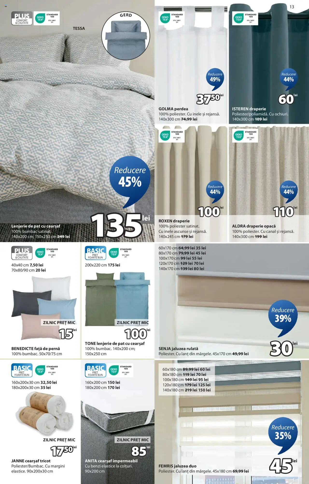 Catalog JYSK 5 Iunie - 3 Iulie 2025 | Pagina 13 | Produse: Pat, Lenjerie de pat, Perdea, Față de pernă