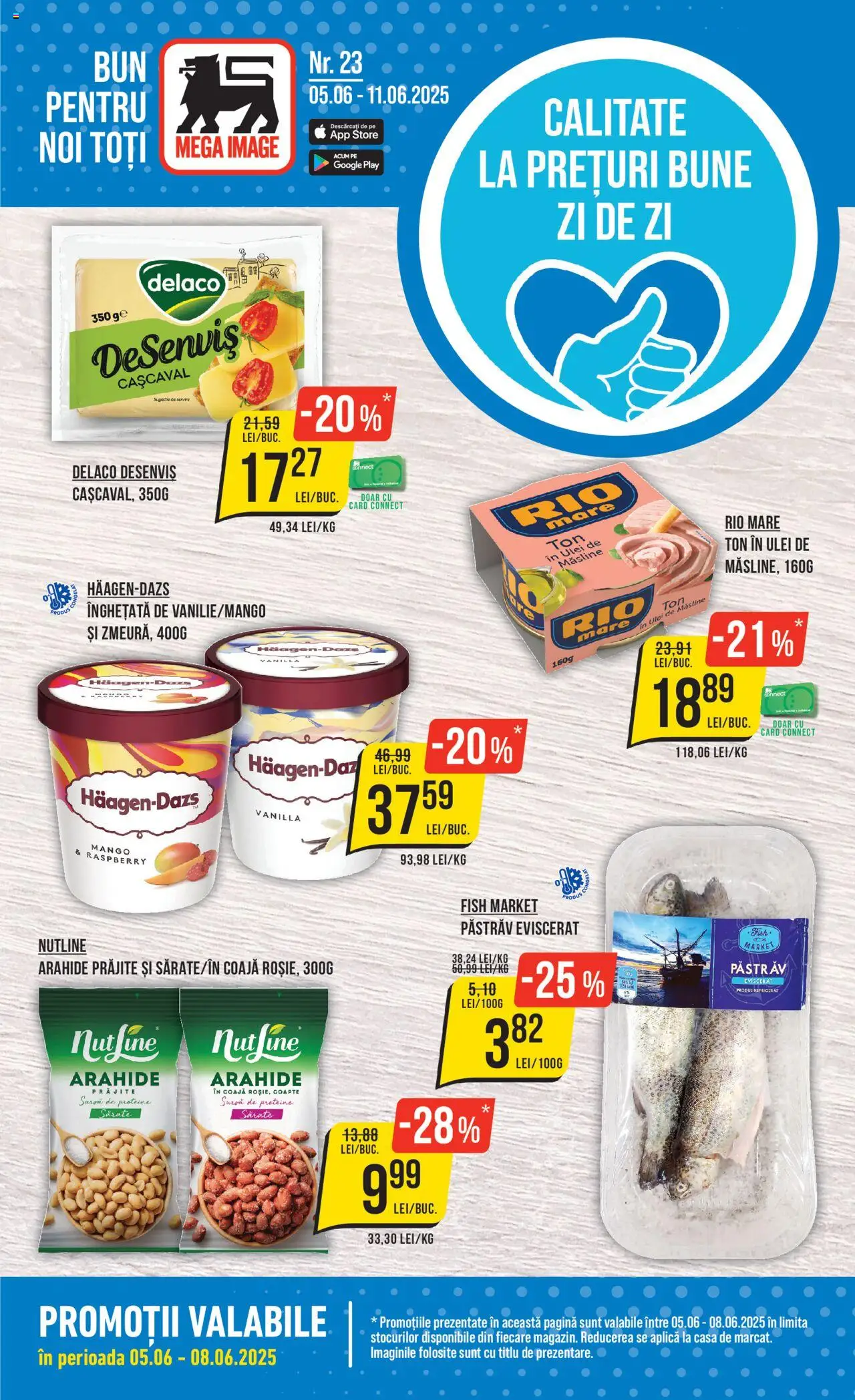Catalog Mega Image 5 - 10 Iunie 2025 | Pagina 1 | Produse: Light Kedi Konservesi, Arahide, Ulei, Mango