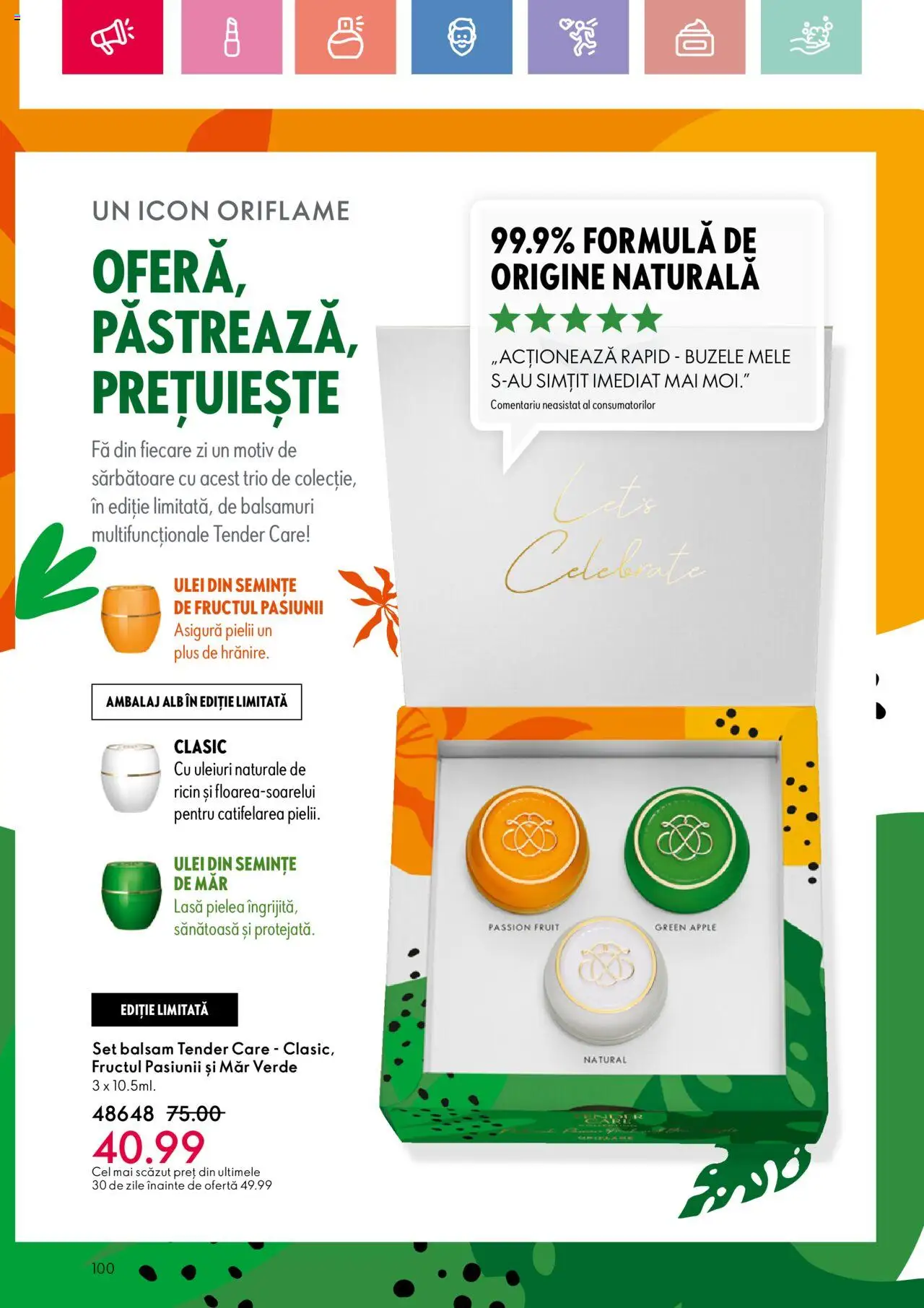 Catalog Oriflame 6 - 25 Iulie 2025 | Pagina 100 | Produse: Semințe, Balsam, Apple, Ulei