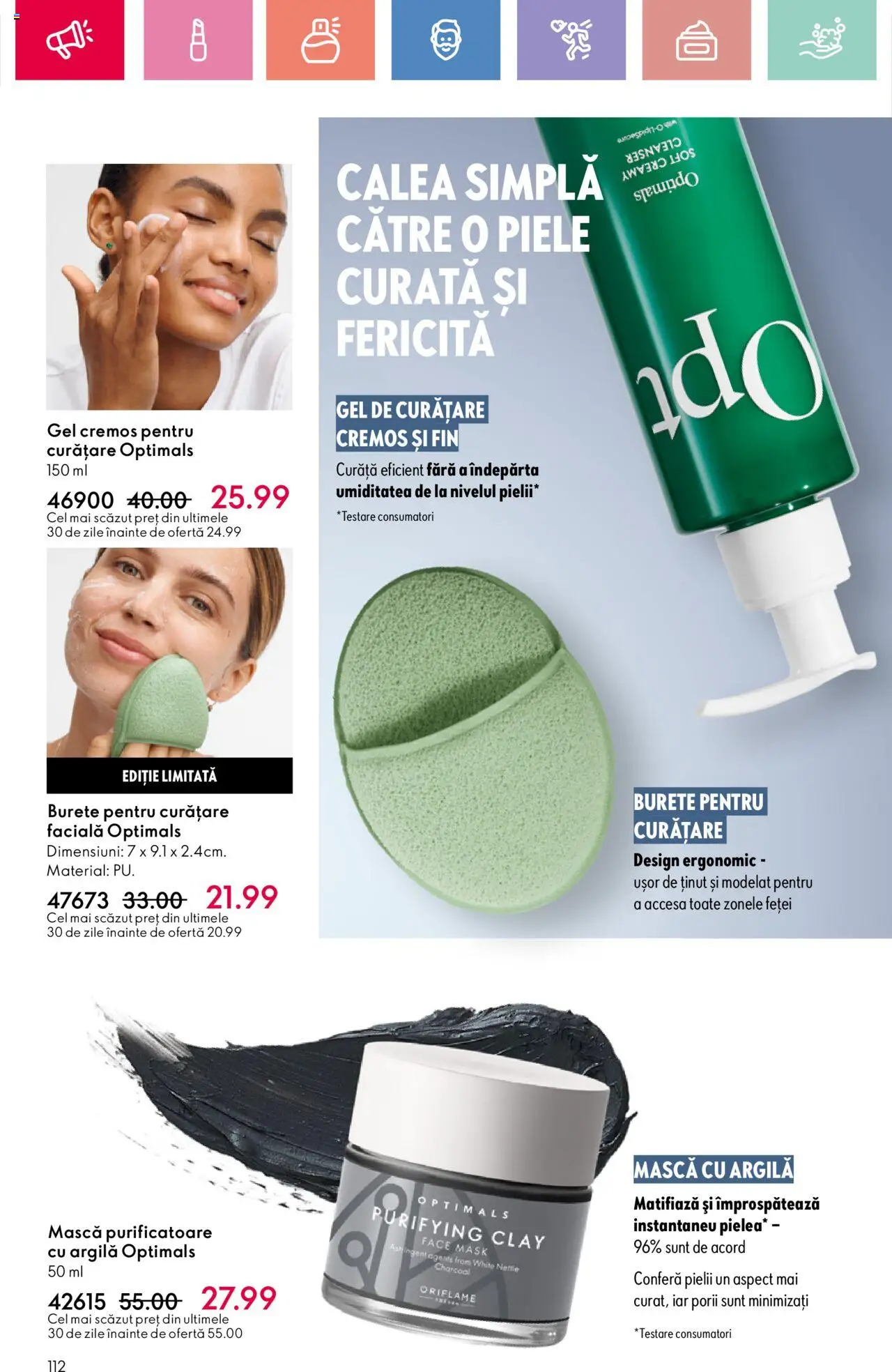 Catalog Oriflame 6 - 25 Iulie 2025 | Pagina 112 | Produse: Gel de curățare, Burete