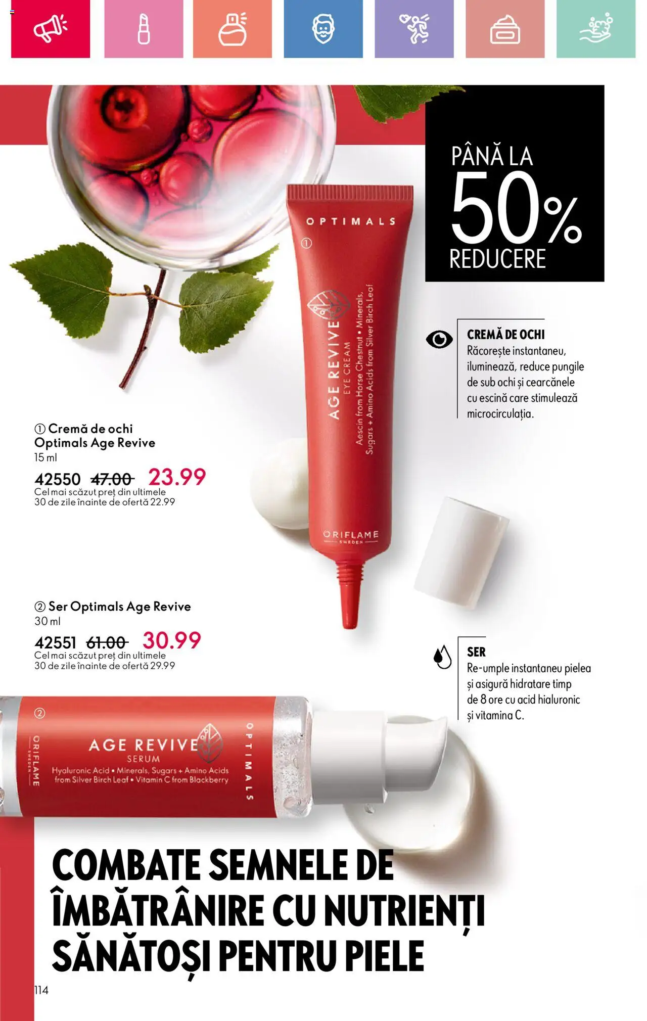 Catalog Oriflame 6 - 25 Iulie 2025 | Pagina 114 | Produse: Serum, Cremă