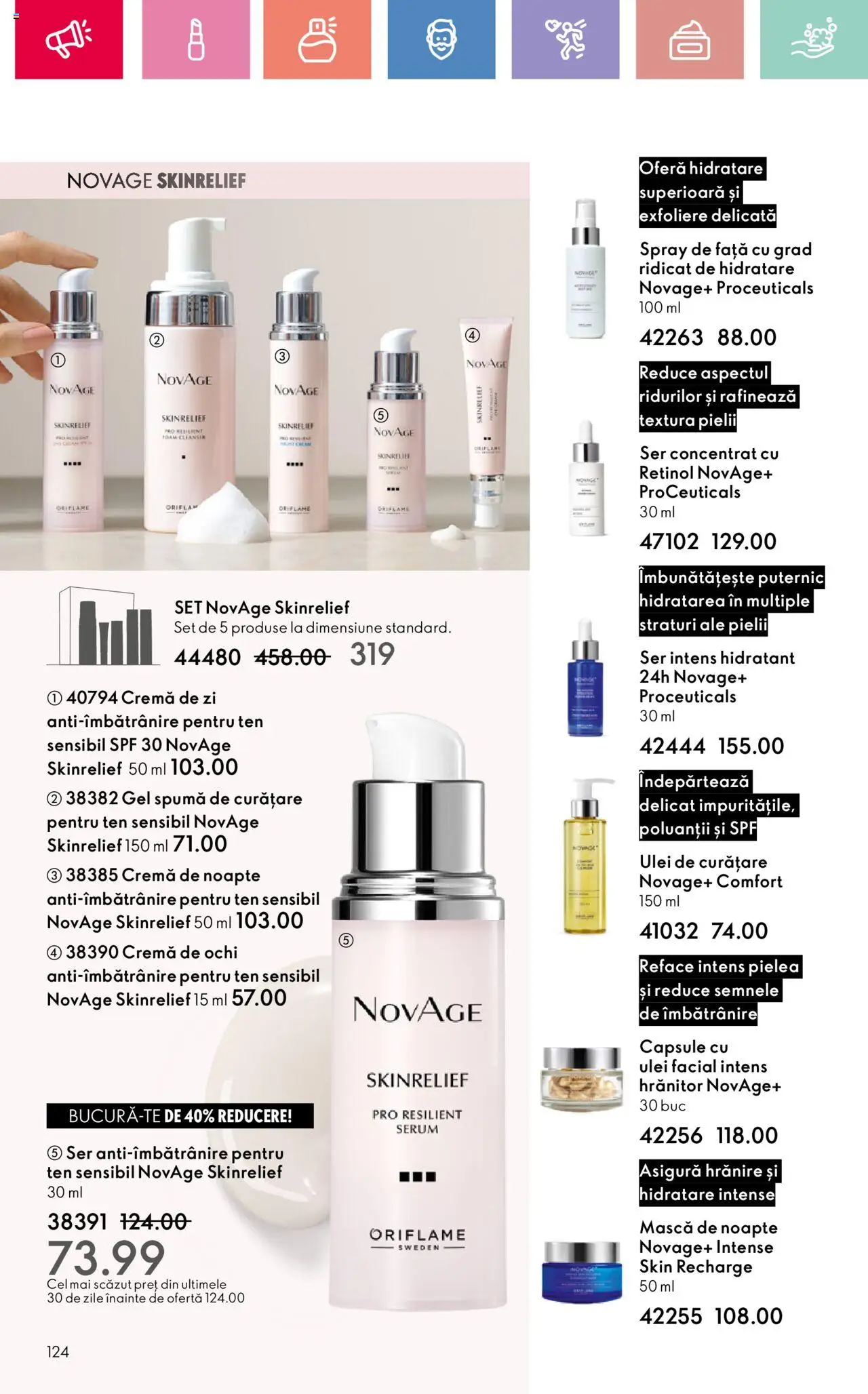 Catalog Oriflame 6 - 25 Iulie 2025 | Pagina 124 | Produse: Serum, Cremă de zi, Cremă, Ulei