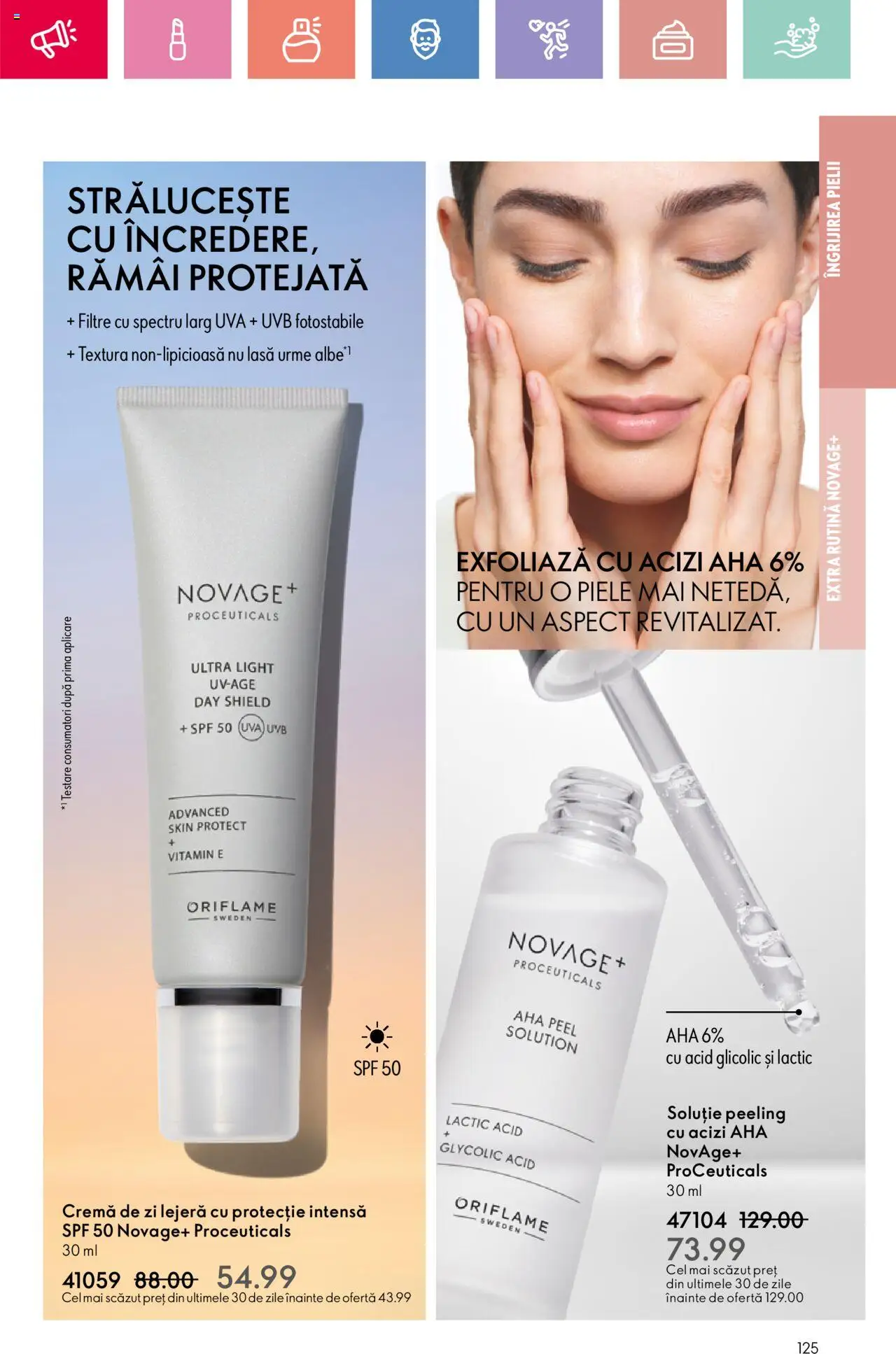 Catalog Oriflame 6 - 25 Iulie 2025 | Pagina 125 | Produse: Cremă de zi, Cremă, Peeling