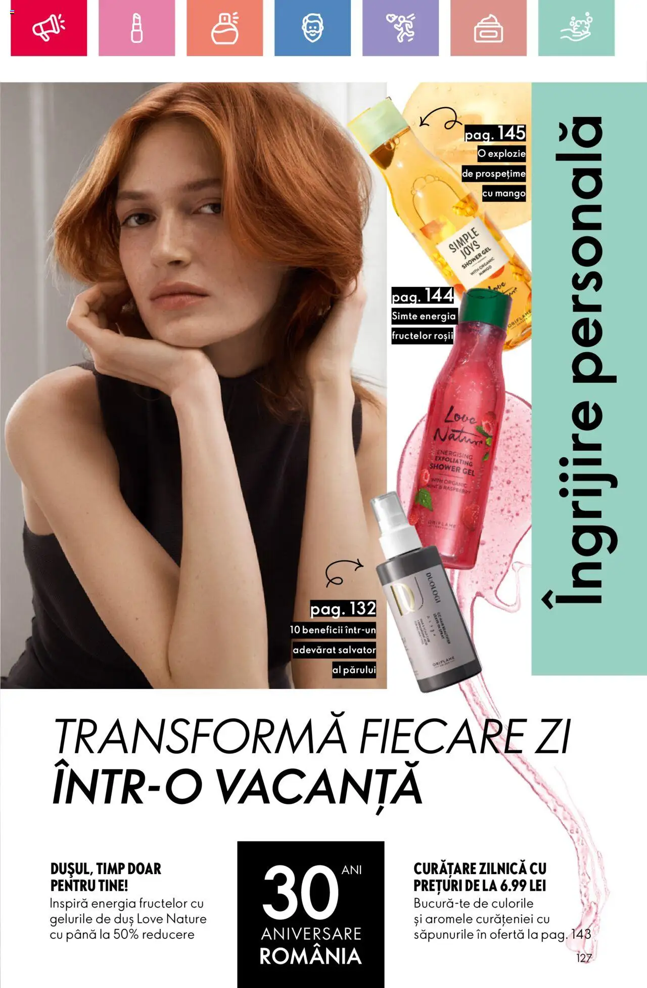 Catalog Oriflame 6 - 25 Iulie 2025 | Pagina 127 | Produse: Duș, Roșii, Mango