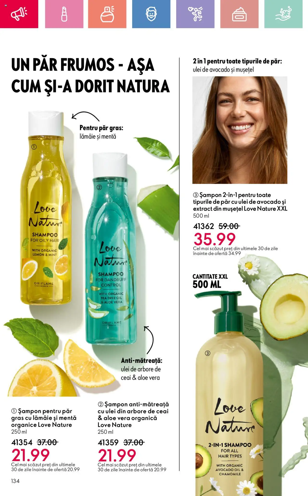 Catalog Oriflame 6 - 25 Iulie 2025 | Pagina 134 | Produse: Aloe vera, Șampon, Ulei, Lămâie