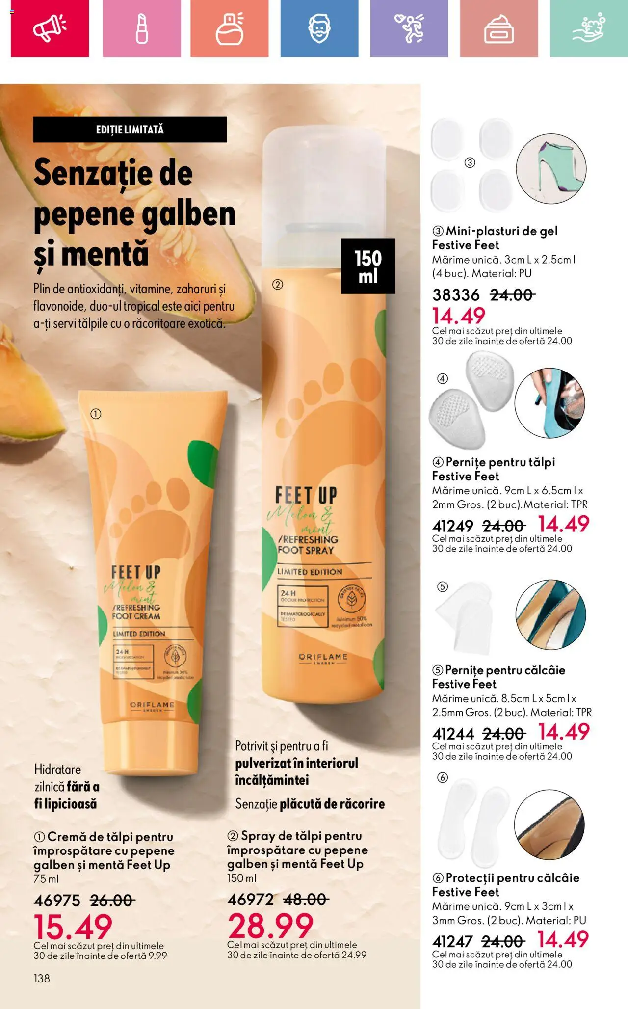 Catalog Oriflame 6 - 25 Iulie 2025 | Pagina 138 | Produse: Pepene Galben, Cremă