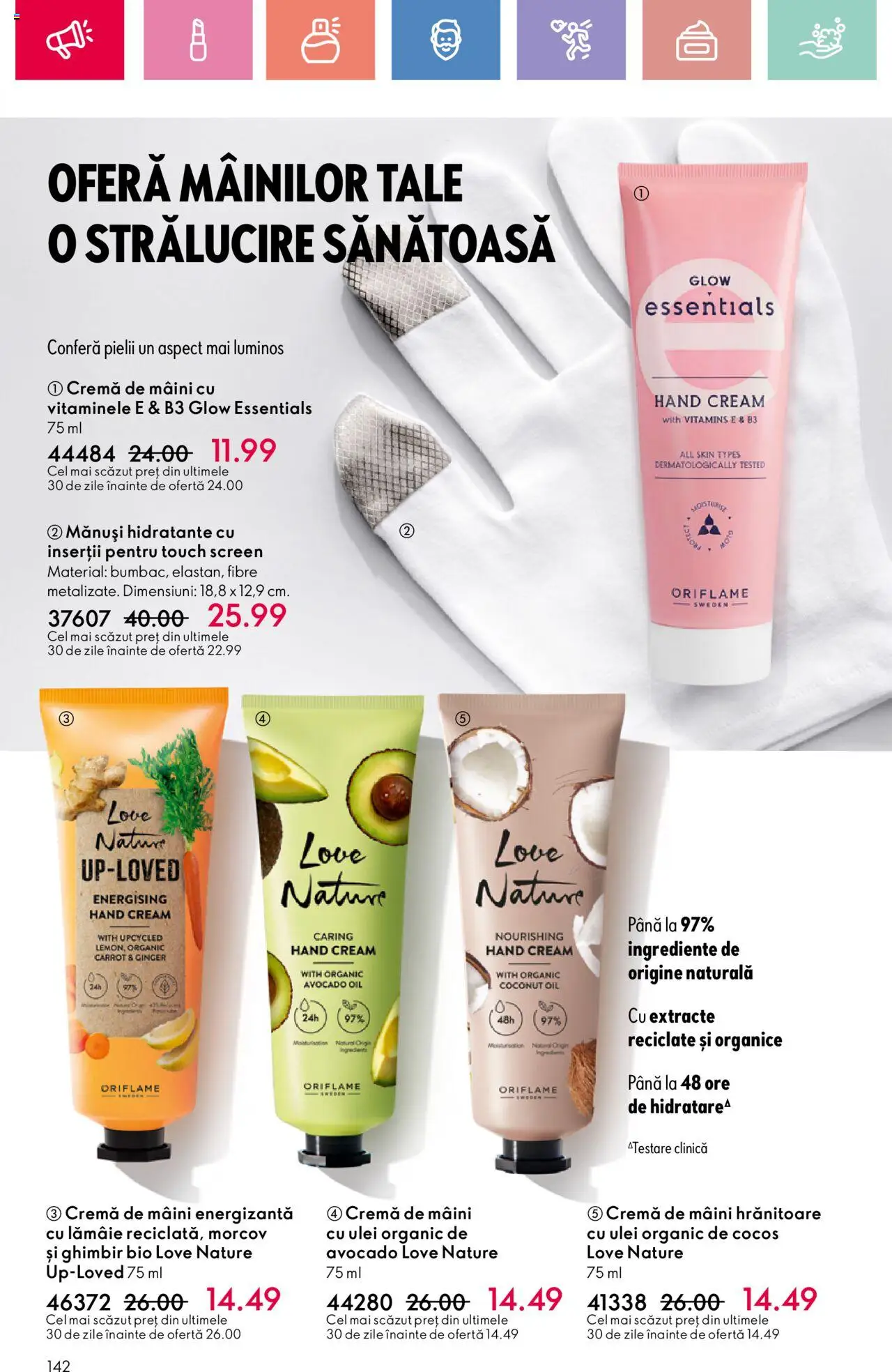 Catalog Oriflame 6 - 25 Iulie 2025 | Pagina 142 | Produse: Ulei, Cremă de mâini, Avocado, Lămâie