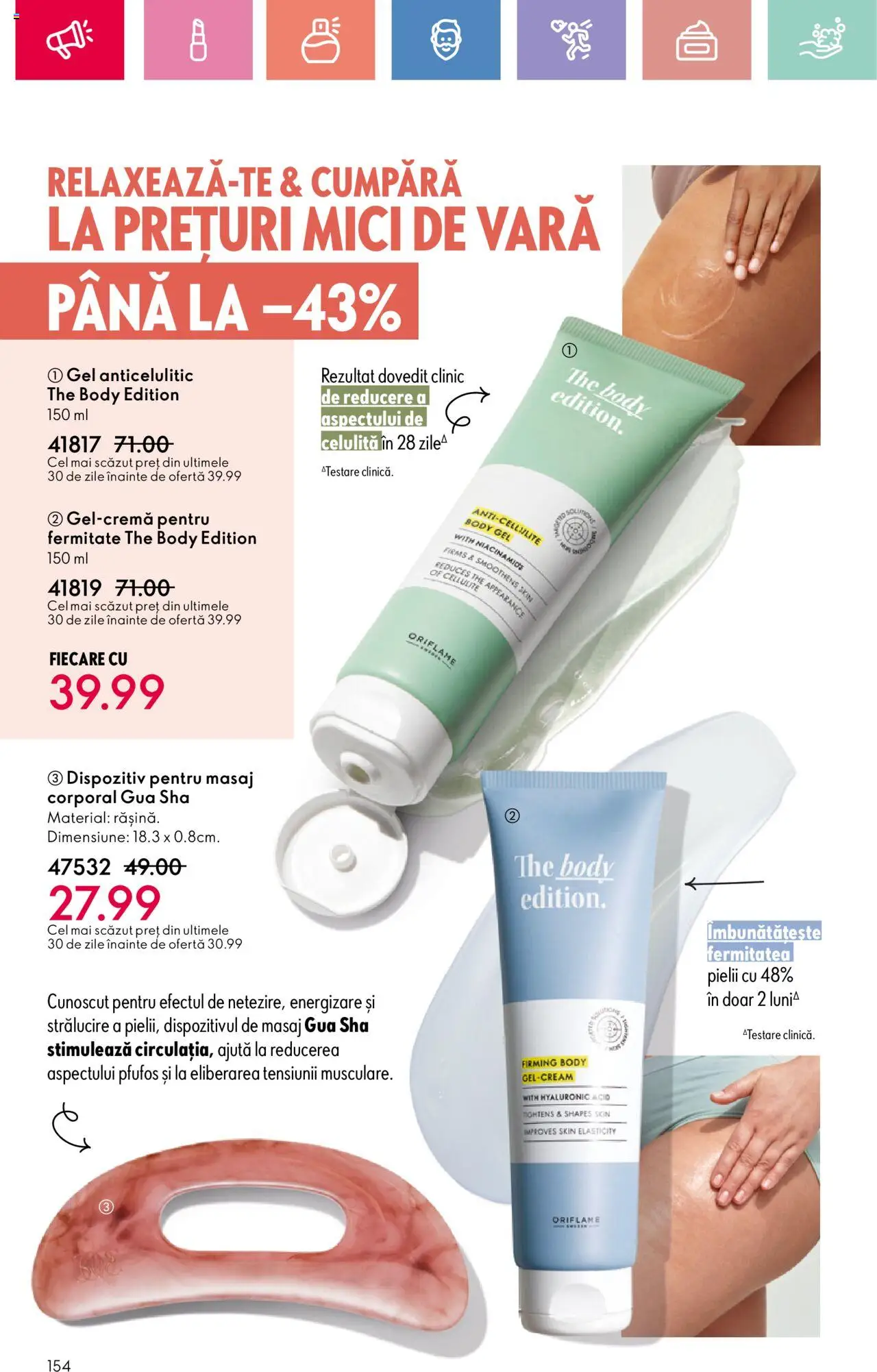 Catalog Oriflame 6 - 25 Iulie 2025 | Pagina 154 | Produse: Body, Mici