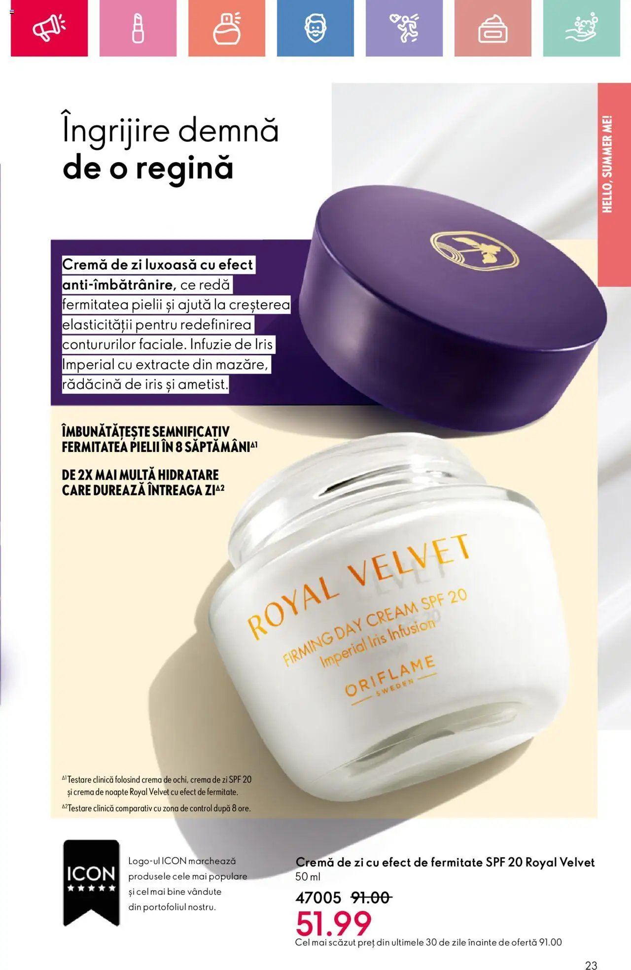 Catalog Oriflame 6 - 25 Iulie 2025 | Pagina 23 | Produse: Cremă de zi, Cremă de noapte, Cremă