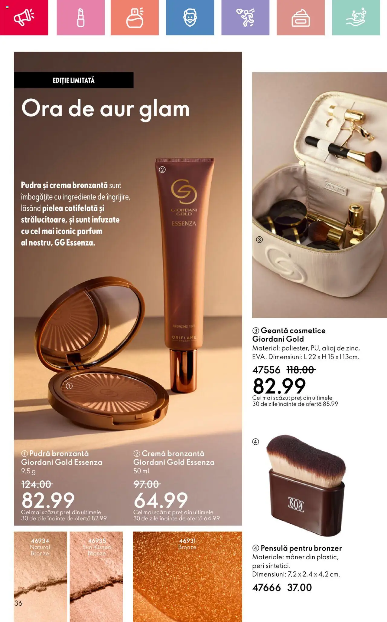 Catalog Oriflame 6 - 25 Iulie 2025 | Pagina 36 | Produse: Geantă, Parfum, Pudră, Cremă