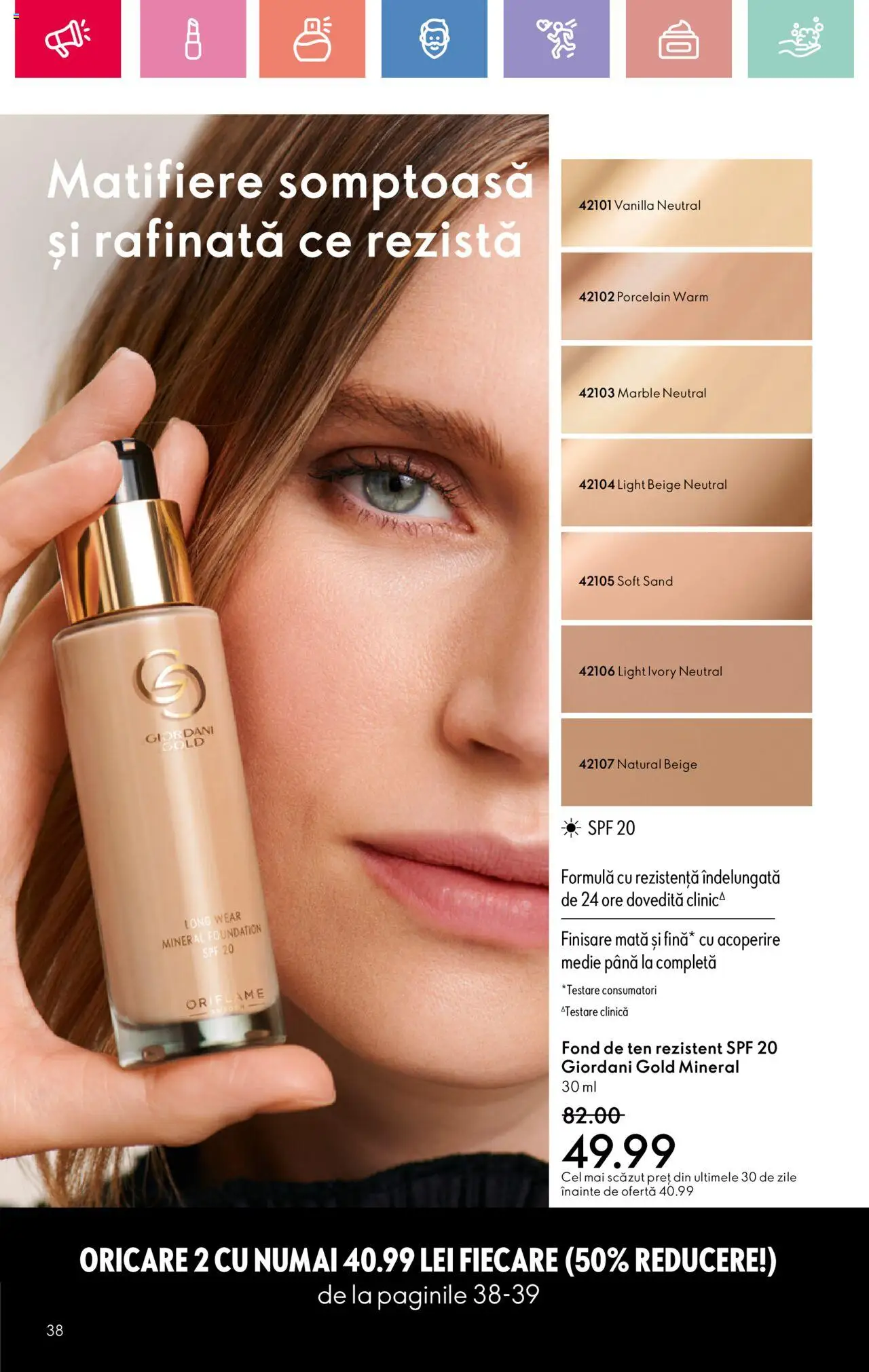 Catalog Oriflame 6 - 25 Iulie 2025 | Pagina 38 | Produse: Fond de ten