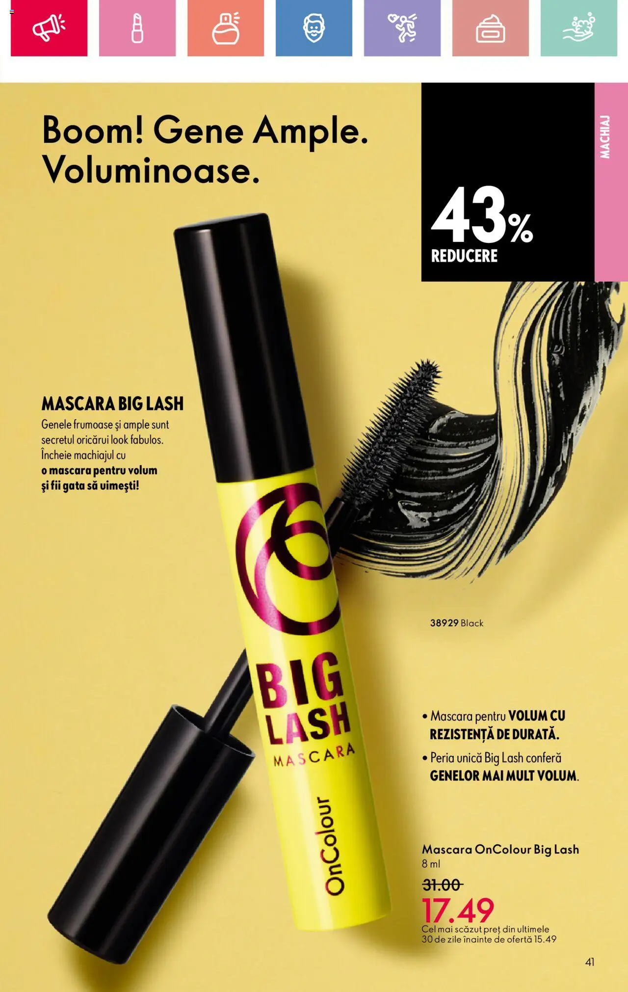 Catalog Oriflame 6 - 25 Iulie 2025 | Pagina 41 | Produse: Machiaj, Mascara