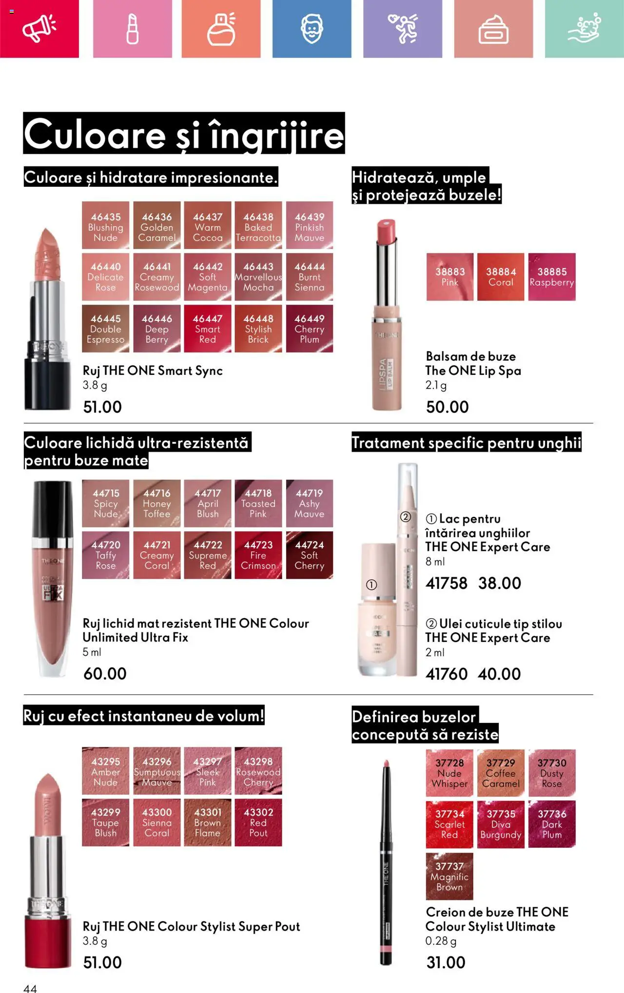 Catalog Oriflame 6 - 25 Iulie 2025 | Pagina 44 | Produse: Blush, Ruj, Balsam, Ulei