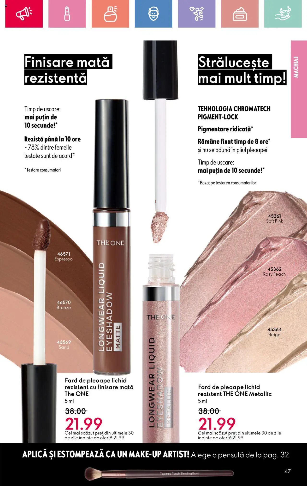 Catalog Oriflame 6 - 25 Iulie 2025 | Pagina 47 | Produse: Machiaj, Fard de pleoape