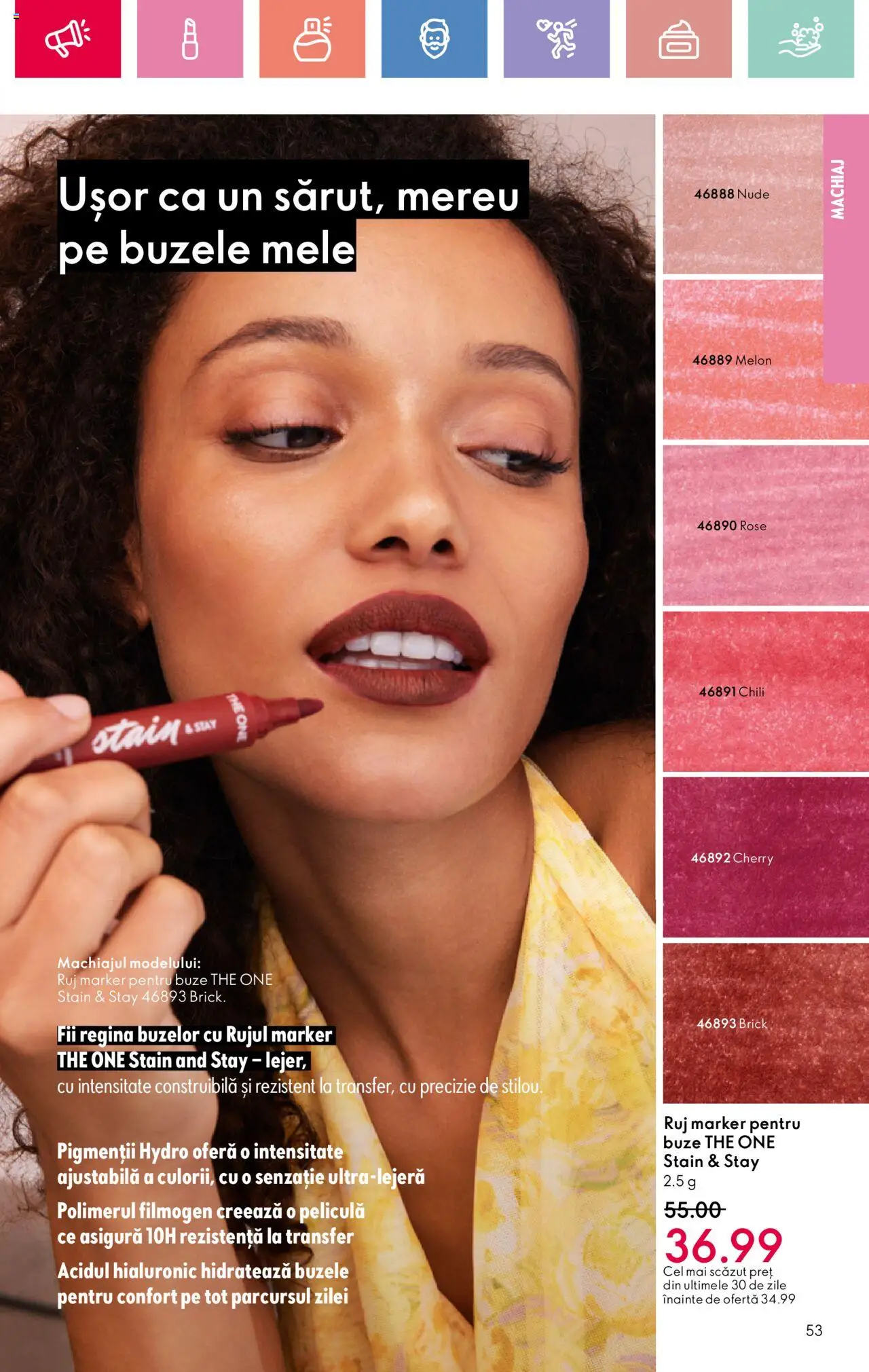 Catalog Oriflame 6 - 25 Iulie 2025 | Pagina 53 | Produse: Machiaj, Ruj