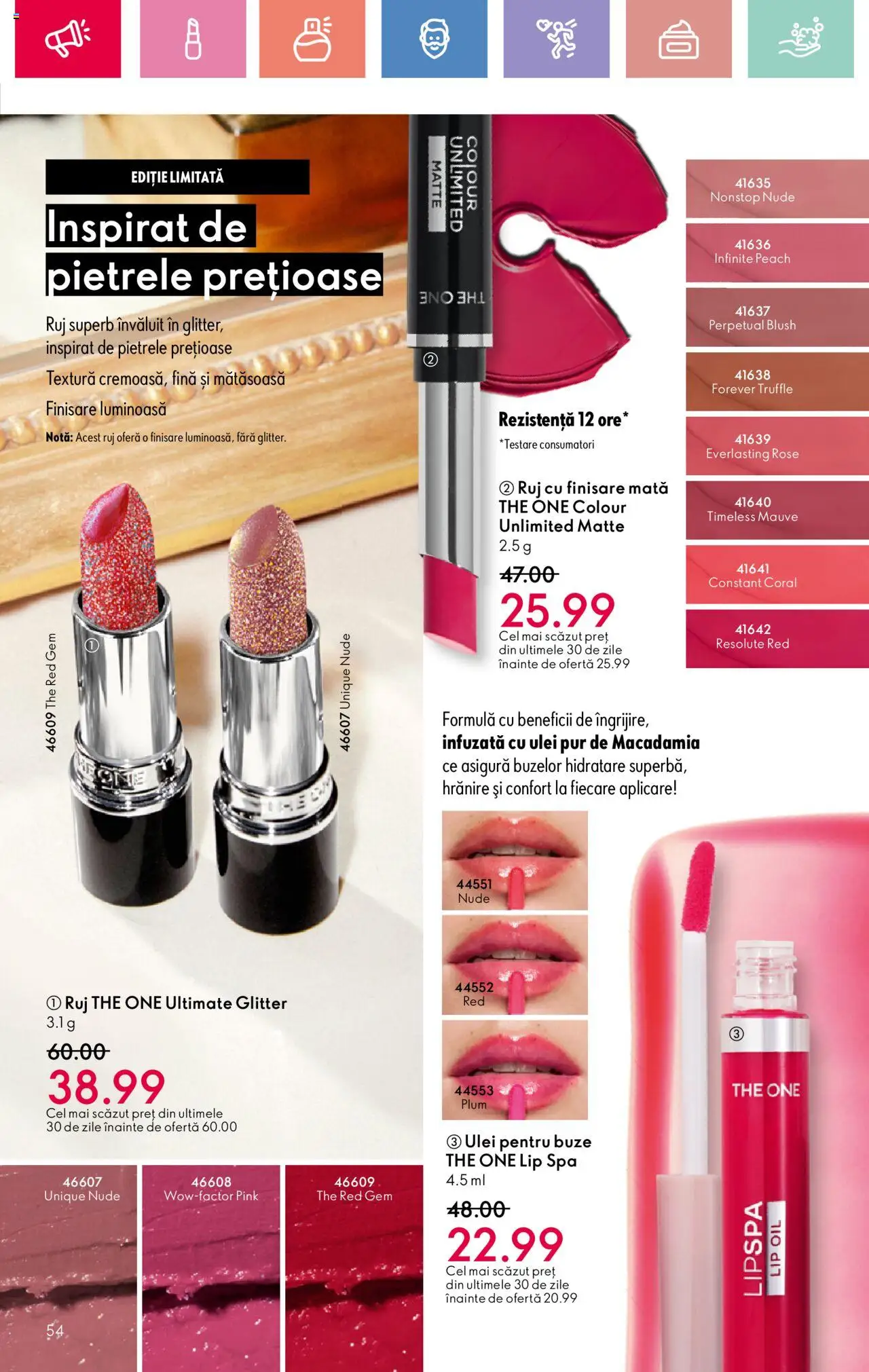 Catalog Oriflame 6 - 25 Iulie 2025 | Pagina 54 | Produse: Blush, Ruj, Gem, Ulei