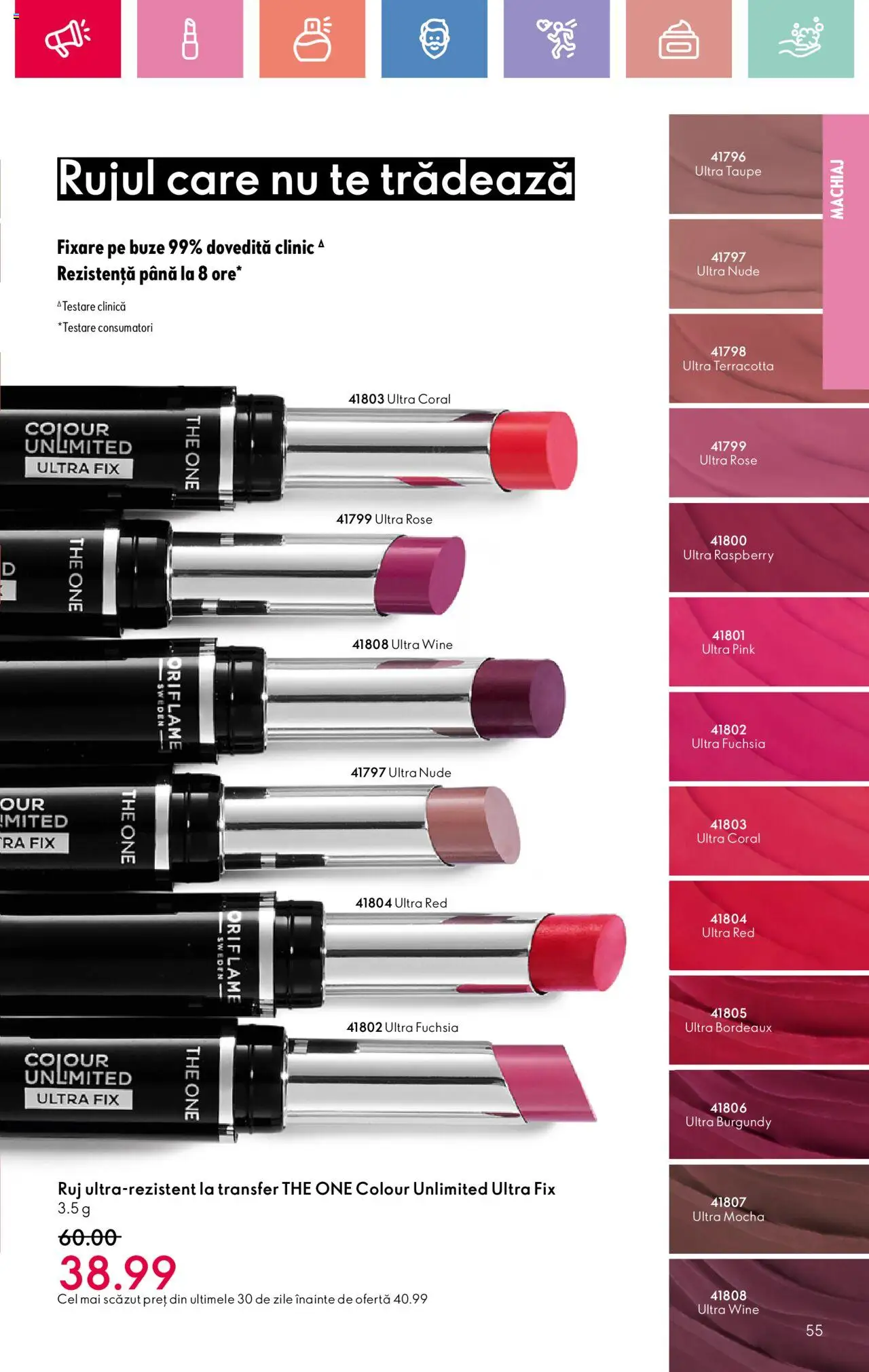 Catalog Oriflame 6 - 25 Iulie 2025 | Pagina 55 | Produse: Machiaj, Ruj