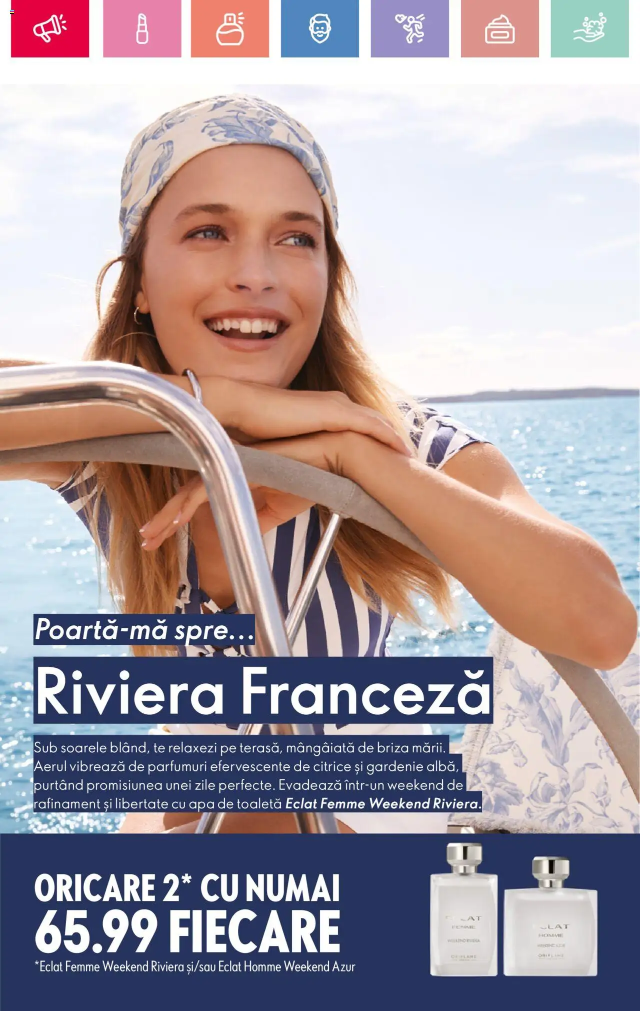 Catalog Oriflame 6 - 25 Iulie 2025 | Pagina 58 | Produse: Toaletă, Apă de toaletă, Apă