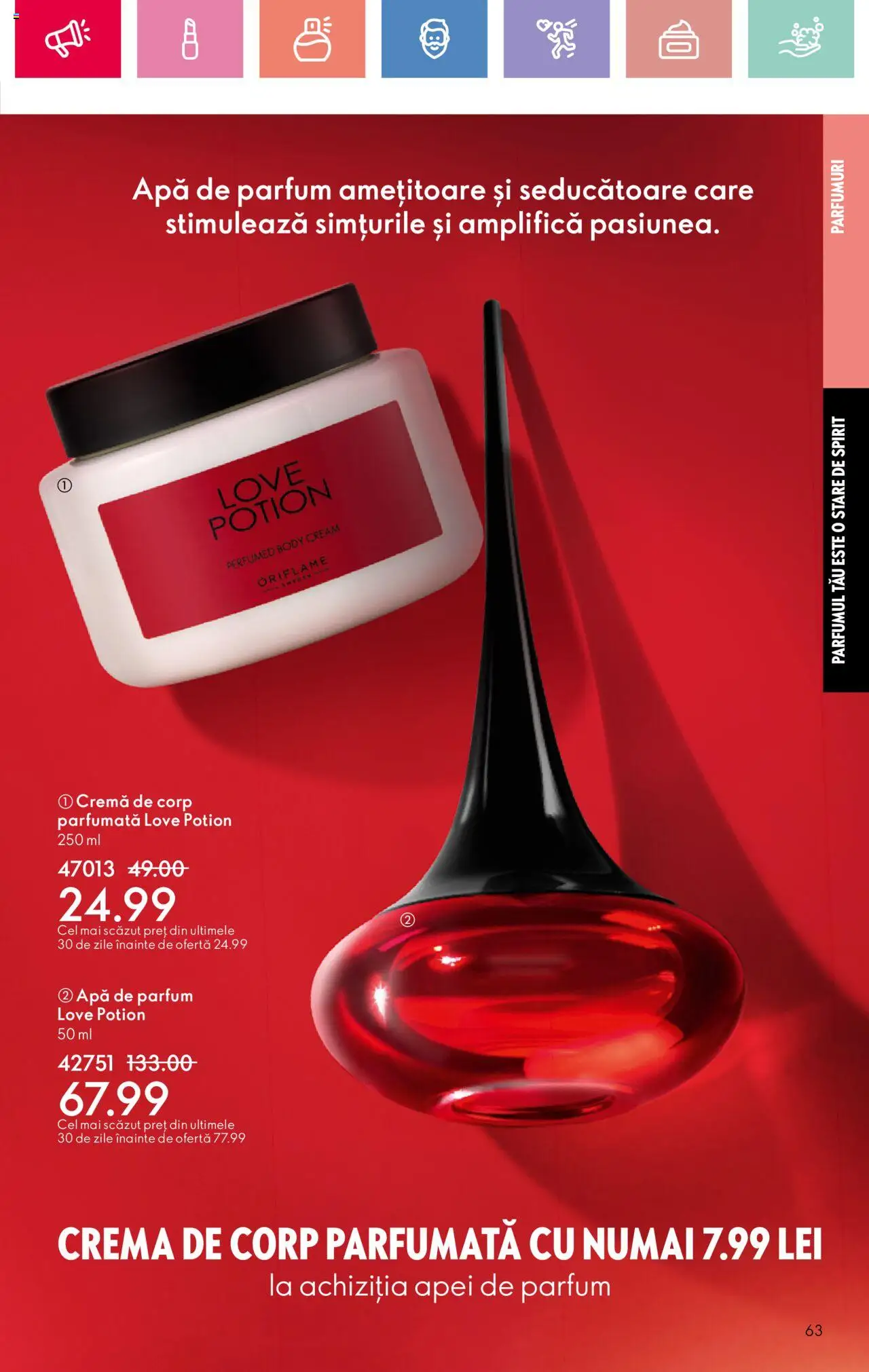 Catalog Oriflame 6 - 25 Iulie 2025 | Pagina 63 | Produse: Body, Parfum, Cremă de corp, Apă