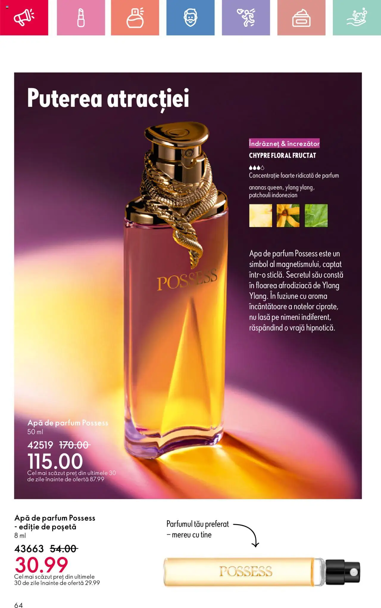 Catalog Oriflame 6 - 25 Iulie 2025 | Pagina 64 | Produse: Apă de parfum, Parfum, Ananas, Apă