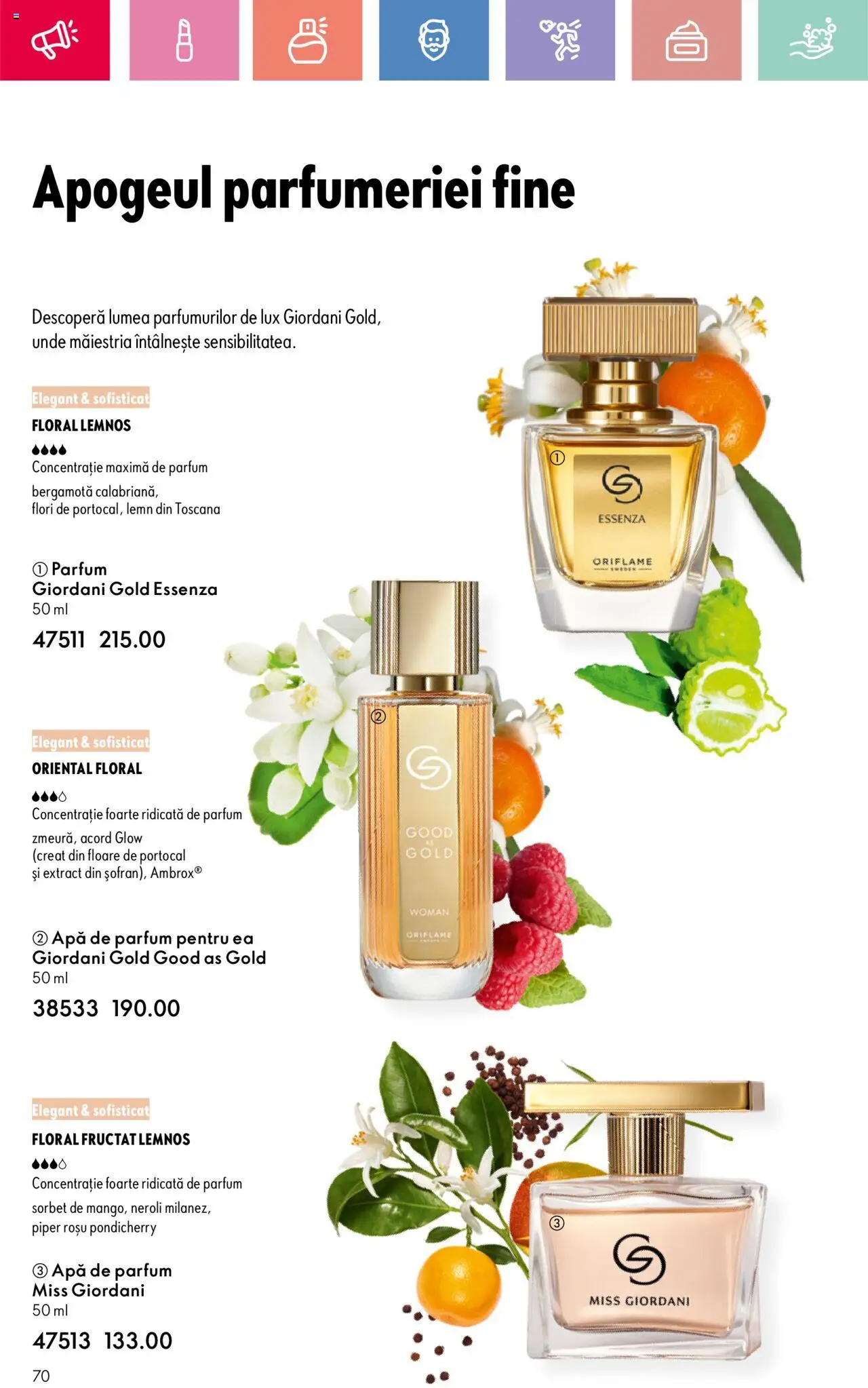 Catalog Oriflame 6 - 25 Iulie 2025 | Pagina 70 | Produse: Apă de parfum, Repousse cuticule, Apă, Piper