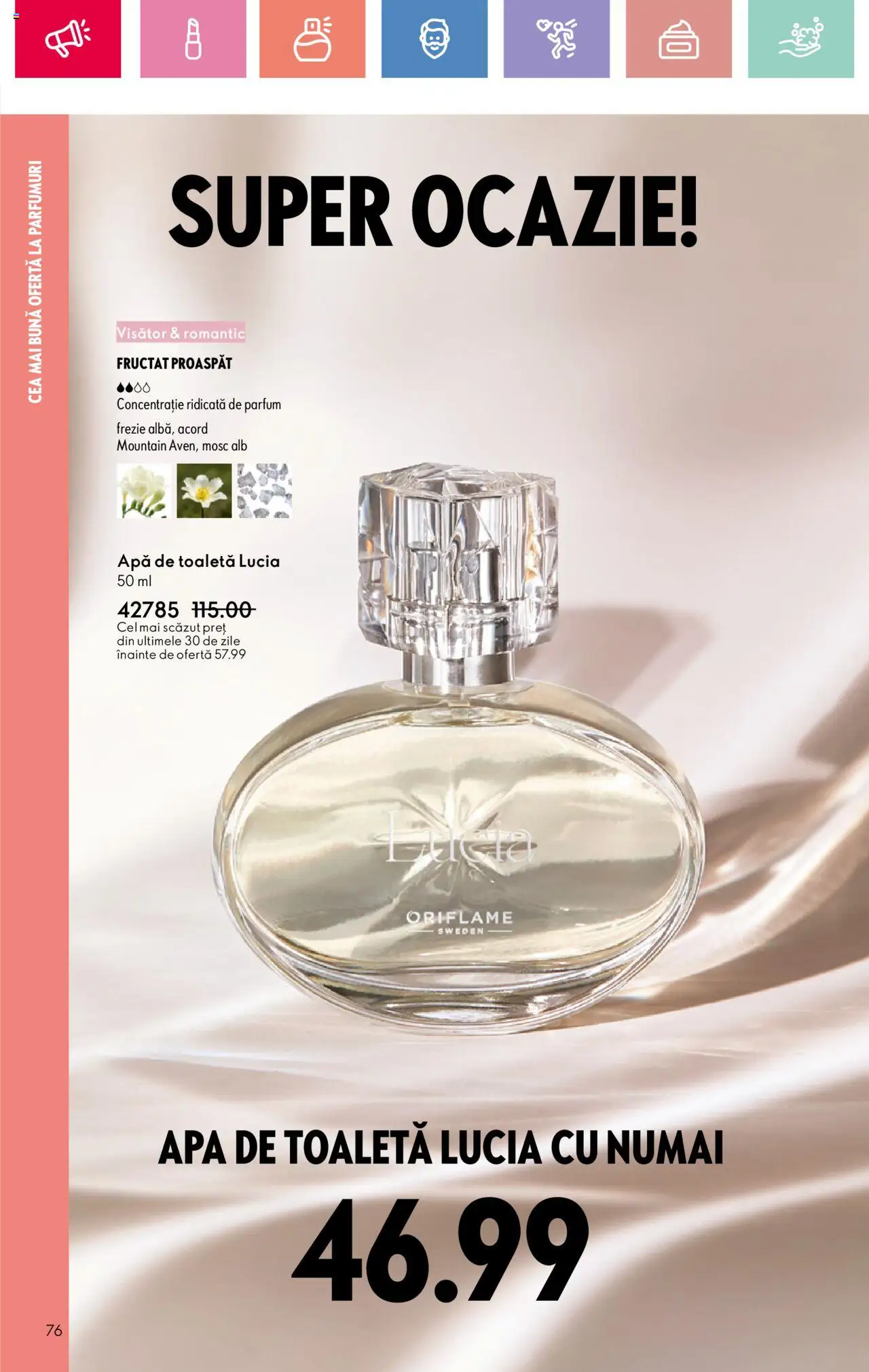 Catalog Oriflame 6 - 25 Iulie 2025 | Pagina 76 | Produse: Toaletă, Parfum, Apă de toaletă, Apă