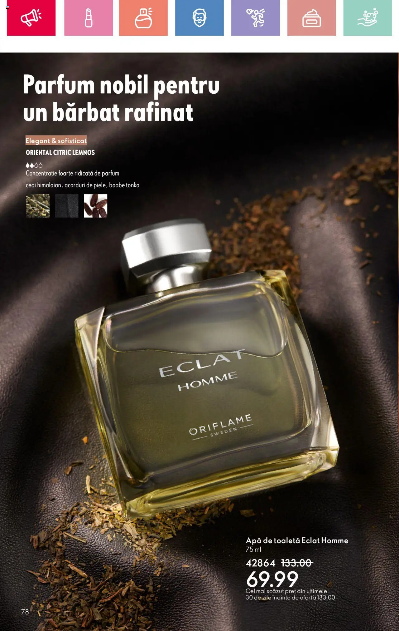 Catalog Oriflame 6 - 25 Iulie 2025 | Pagina 78 | Produse: Toaletă, Apă de toaletă, Ceai, Apă