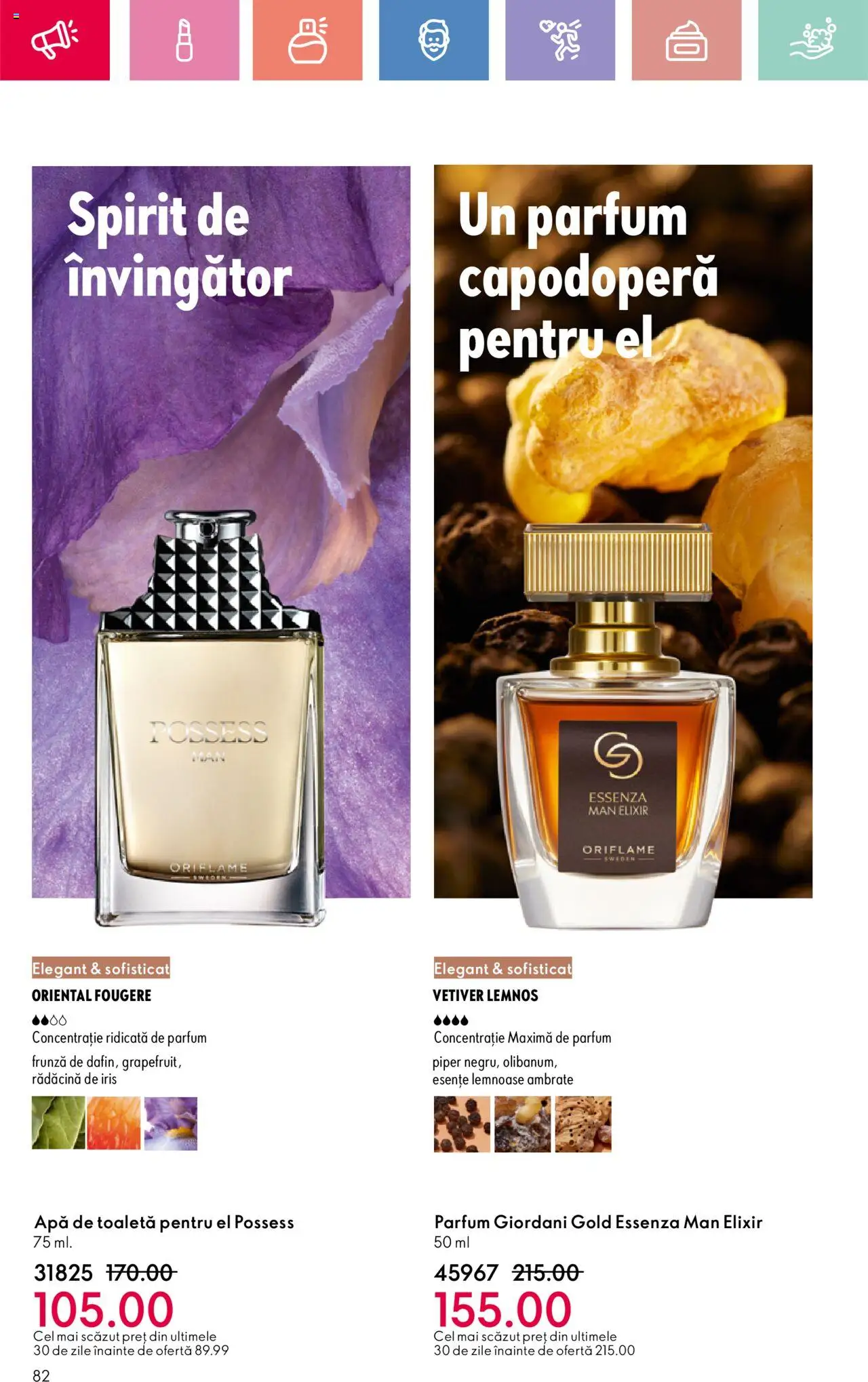 Catalog Oriflame 6 - 25 Iulie 2025 | Pagina 82 | Produse: Parfum, Apă de toaletă, Apă, Piper