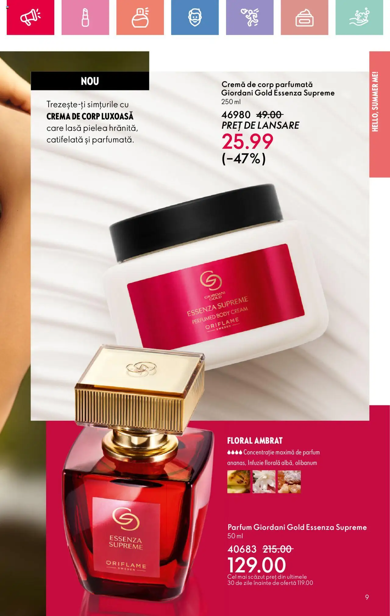 Catalog Oriflame 6 - 25 Iulie 2025 | Pagina 9 | Produse: Body, Parfum, Cremă, Cremă de corp