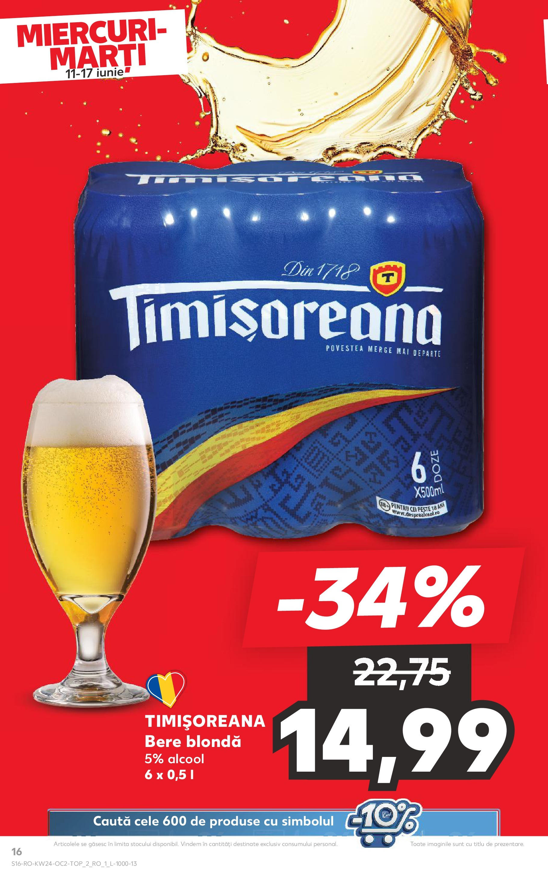 Catalog Kaufland 11 - 16 Iunie 2025 | Pagina 16 | Produse: Bere, Pește
