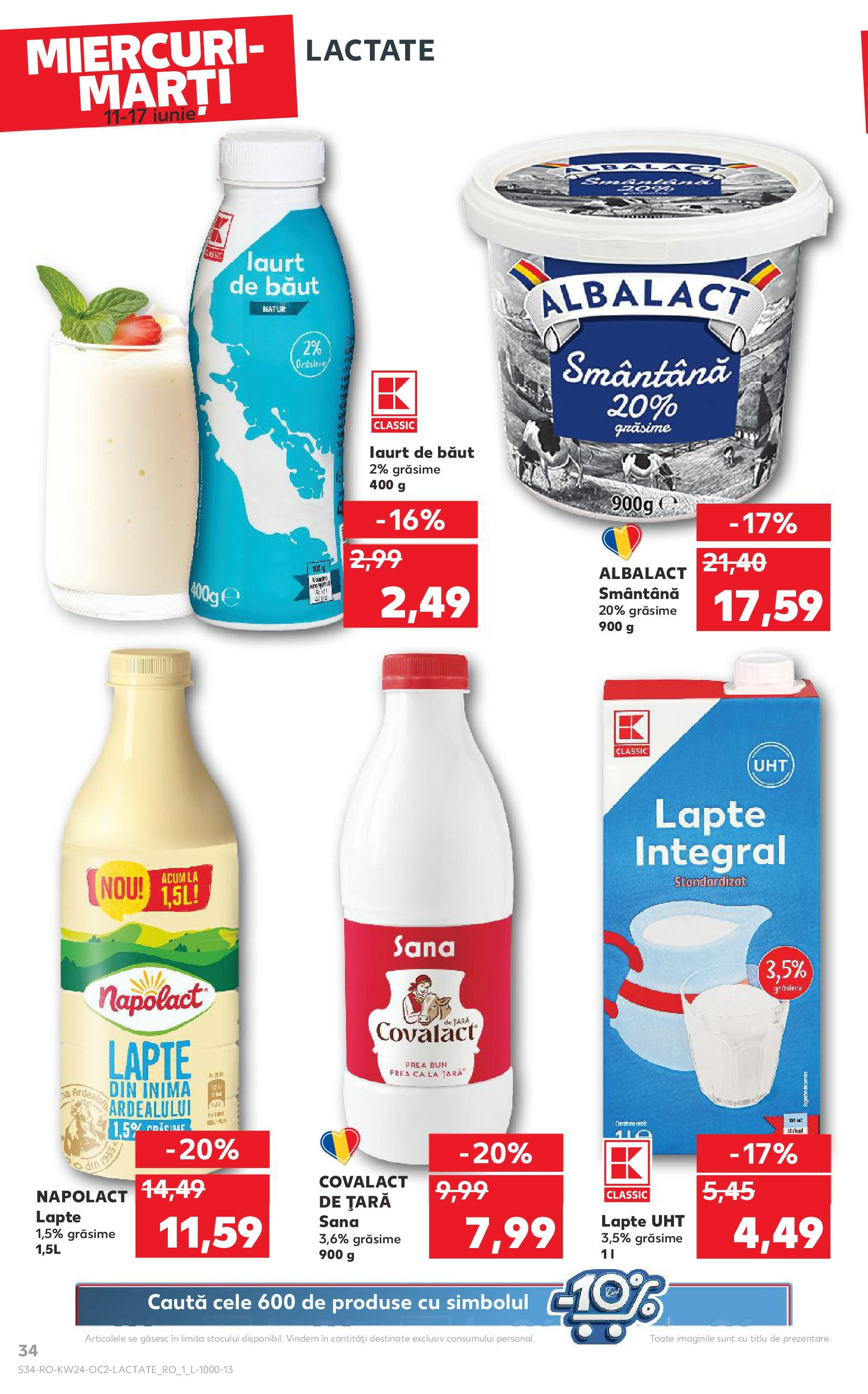 Catalog Kaufland 11 - 16 Iunie 2025 | Pagina 34 | Produse: Tırnak makası, Lapte, Smântână