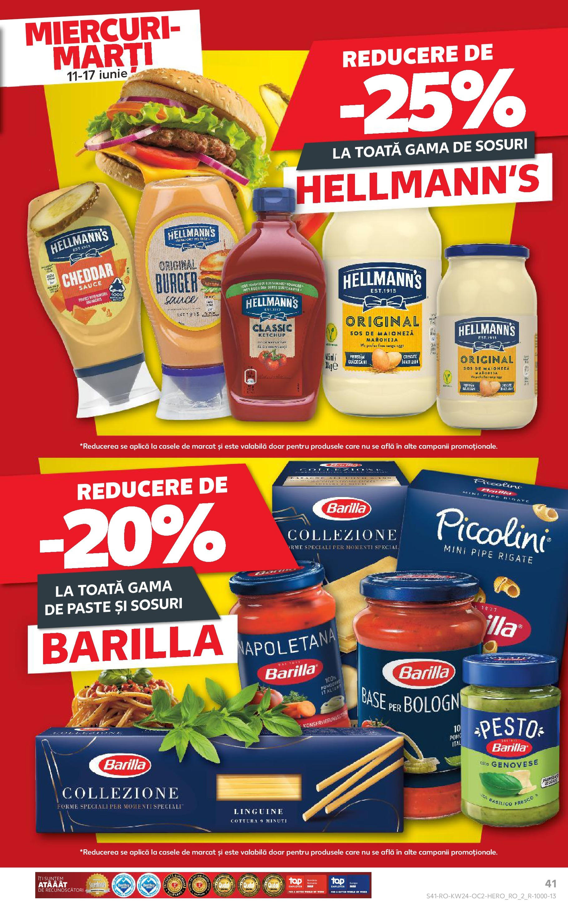 Catalog Kaufland 11 - 16 Iunie 2025 | Pagina 41 | Produse: Paste, Ketchup, Burger, Sos