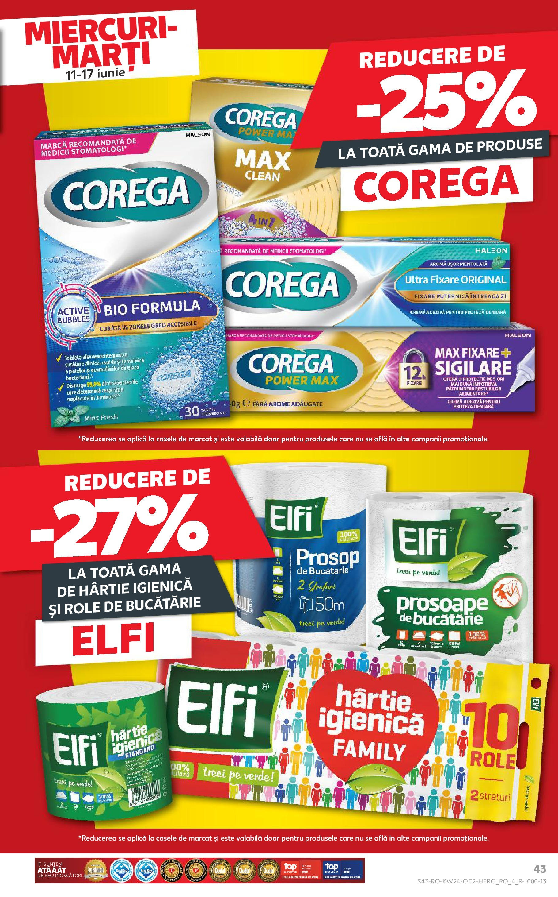 Catalog Kaufland 11 - 16 Iunie 2025 | Pagina 43 | Produse: Şerit ödül, Bucătărie, Role, Cremă