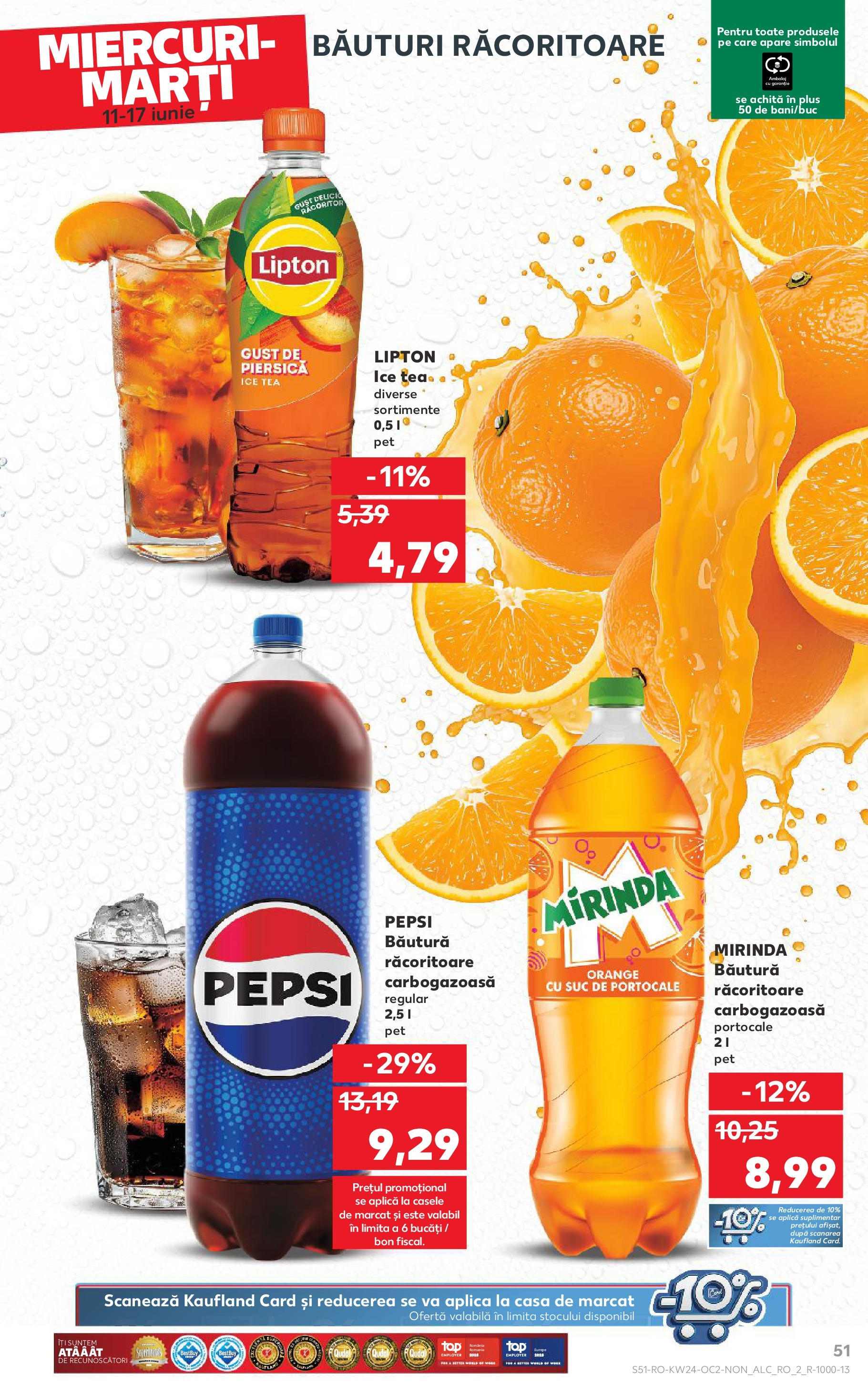 Catalog Kaufland 11 - 16 Iunie 2025 | Pagina 51 | Produse: Piersică, Suc, Portocale, Ice tea