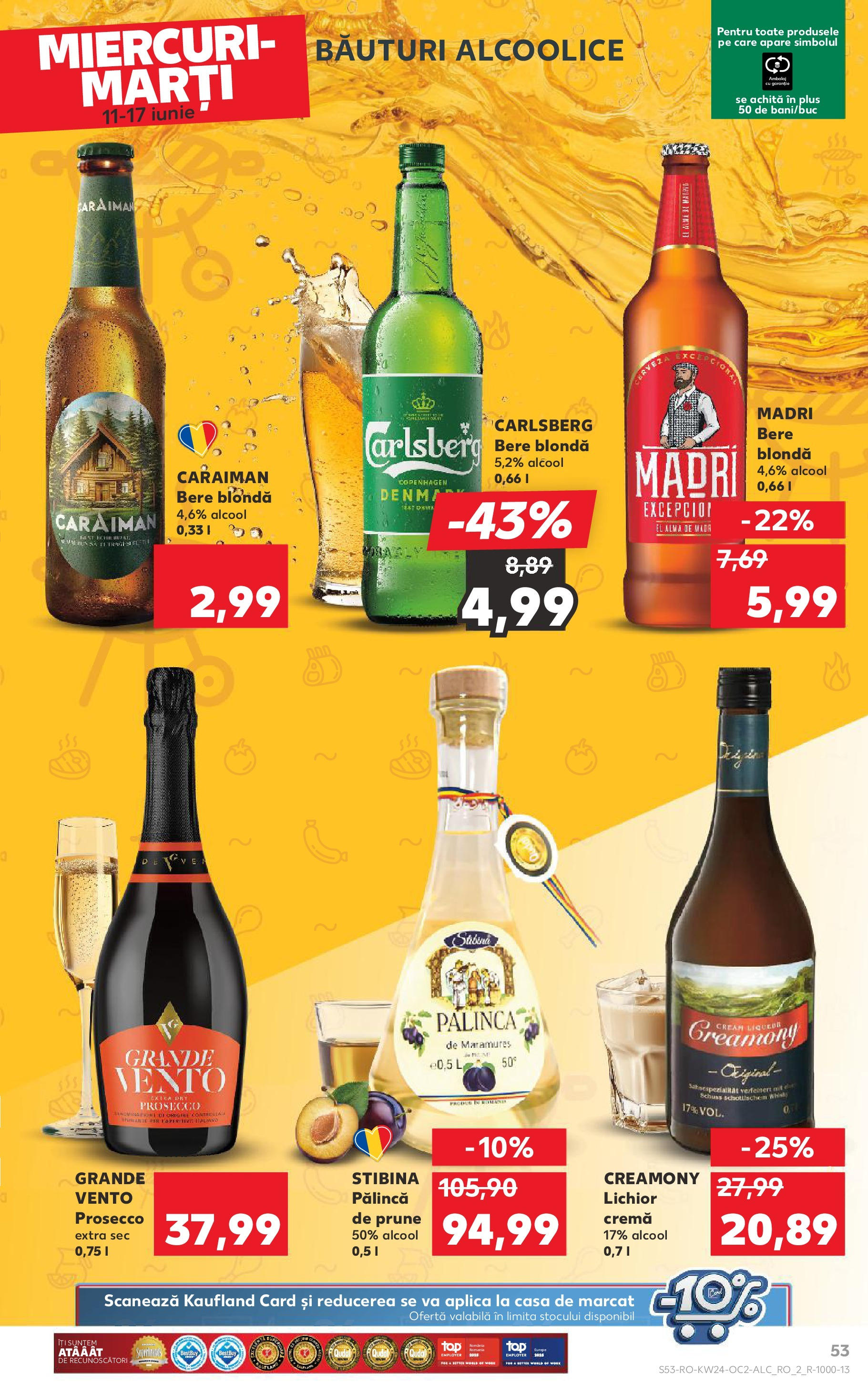 Catalog Kaufland 11 - 16 Iunie 2025 | Pagina 53 | Produse: Lichior, Prosecco, Cremă, Prune