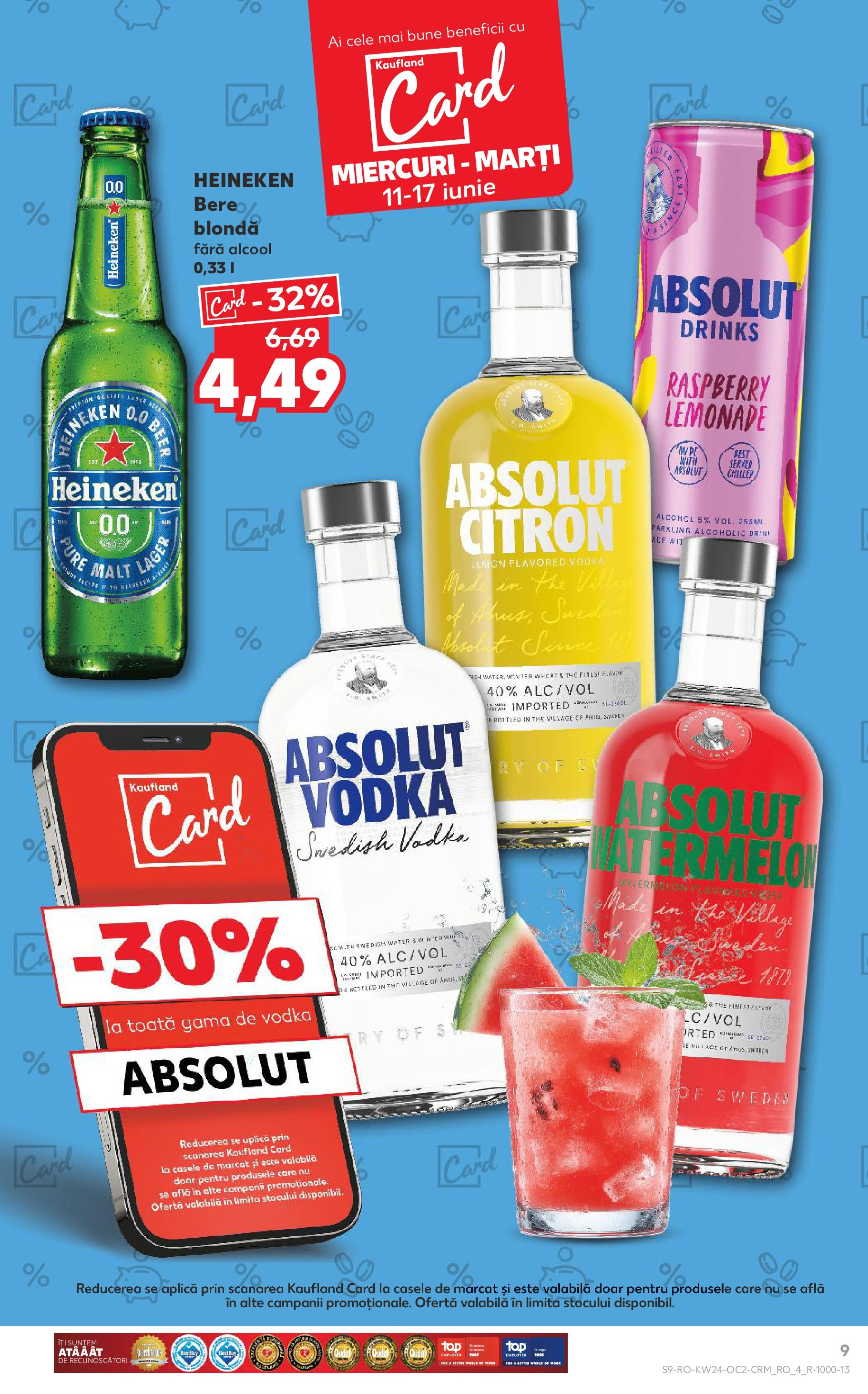 Catalog Kaufland 11 - 16 Iunie 2025 | Pagina 9 | Produse: Bere, Vodka